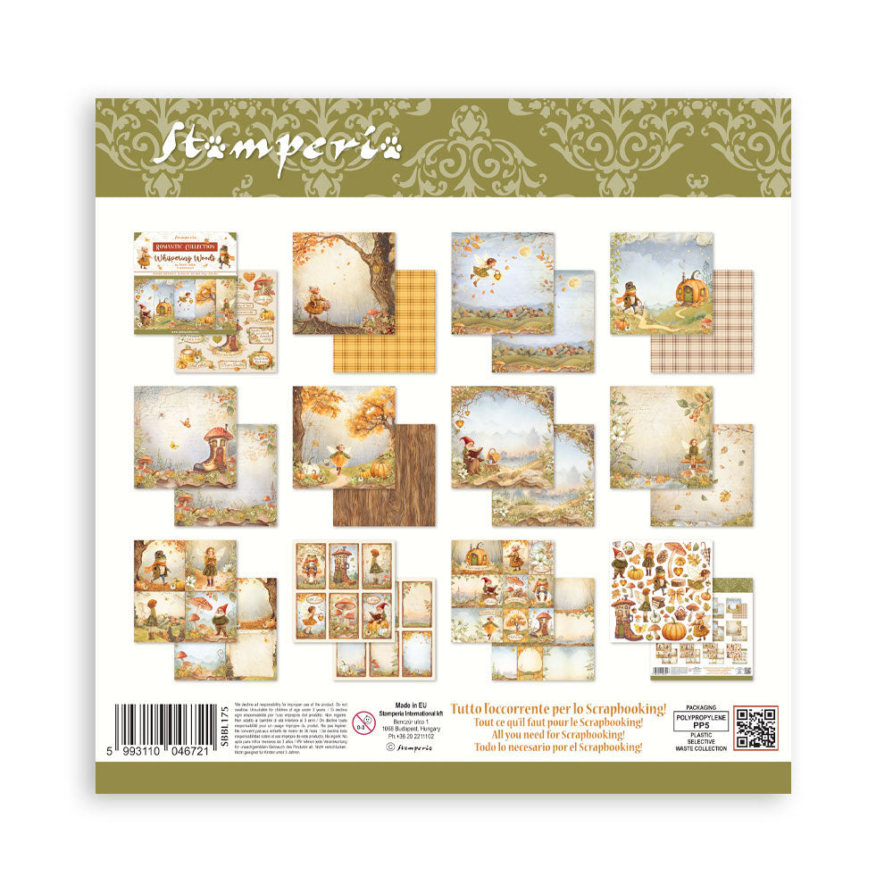 Stamperia Romantic WHISPERING WOODS 12"X12" Scrapbook Paper Pad
