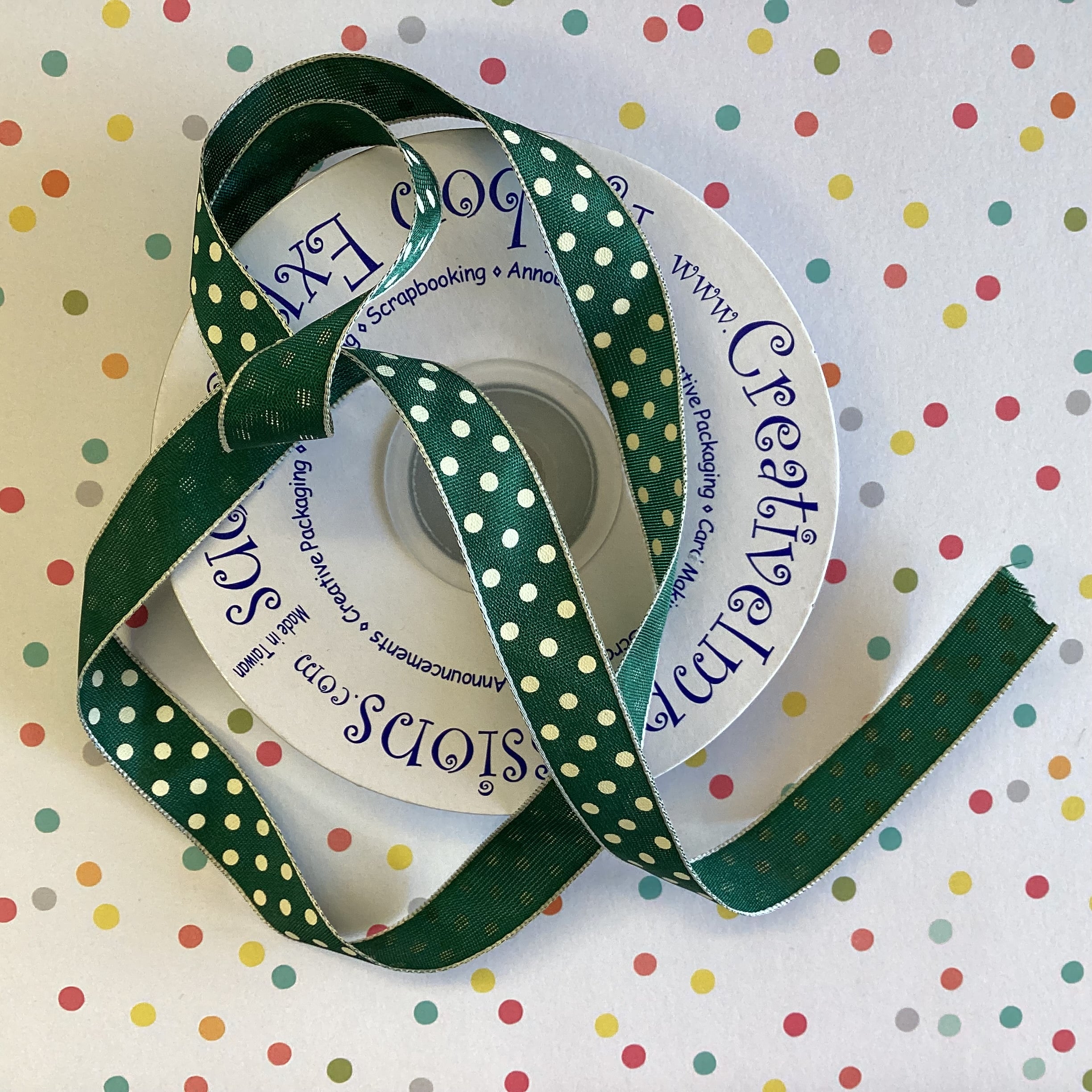 Creative 1/2" POLKA DOT RIBBON Trim 1 yard yd