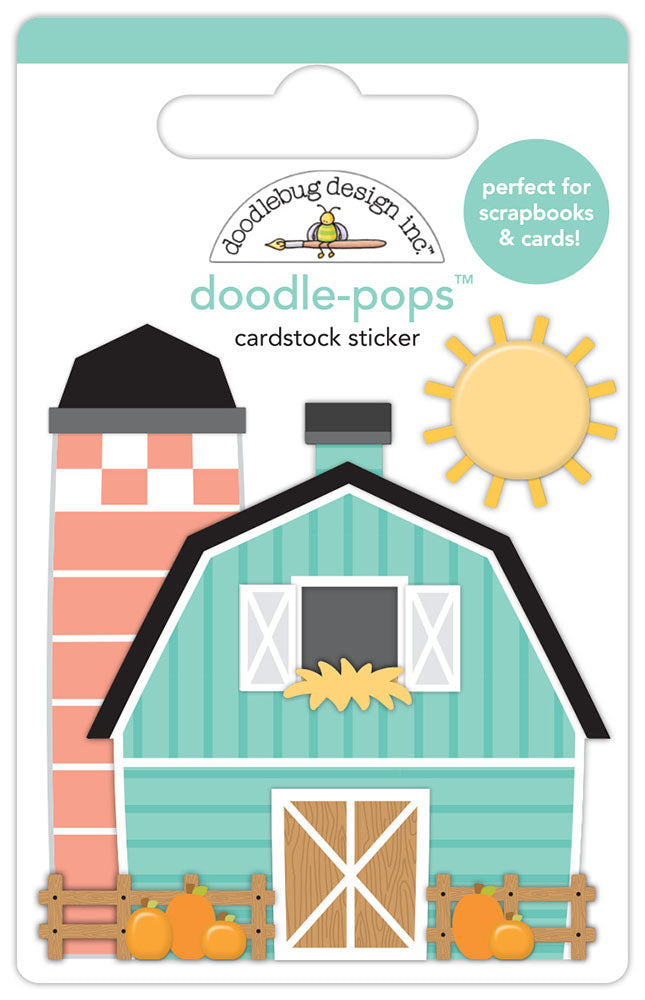 Doodlebug Doodle-Pops BARN IN THE USA 3D Stickers