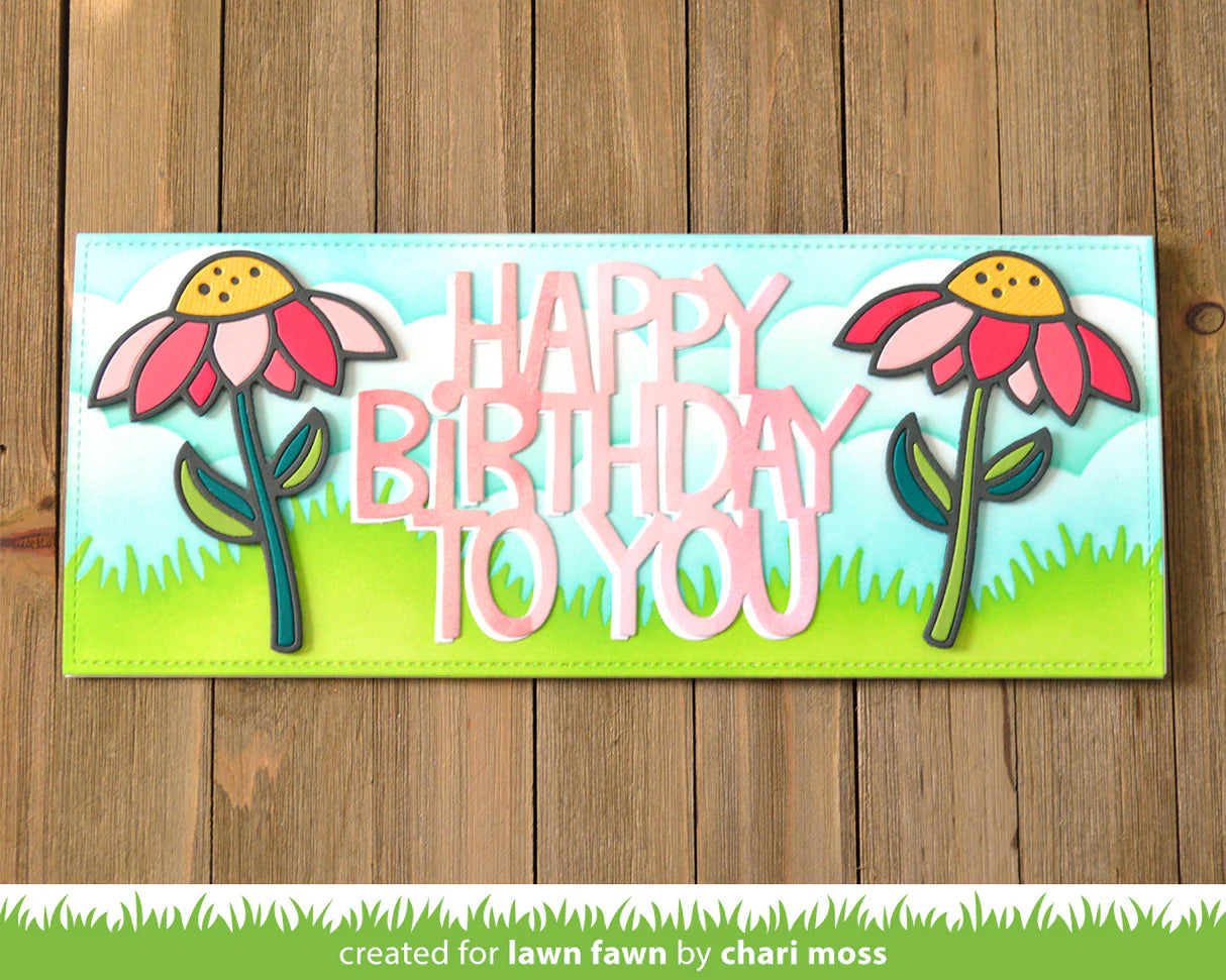 Lawn Cuts DELIGHTFUL DAISY Custom Craft Dies 2pc