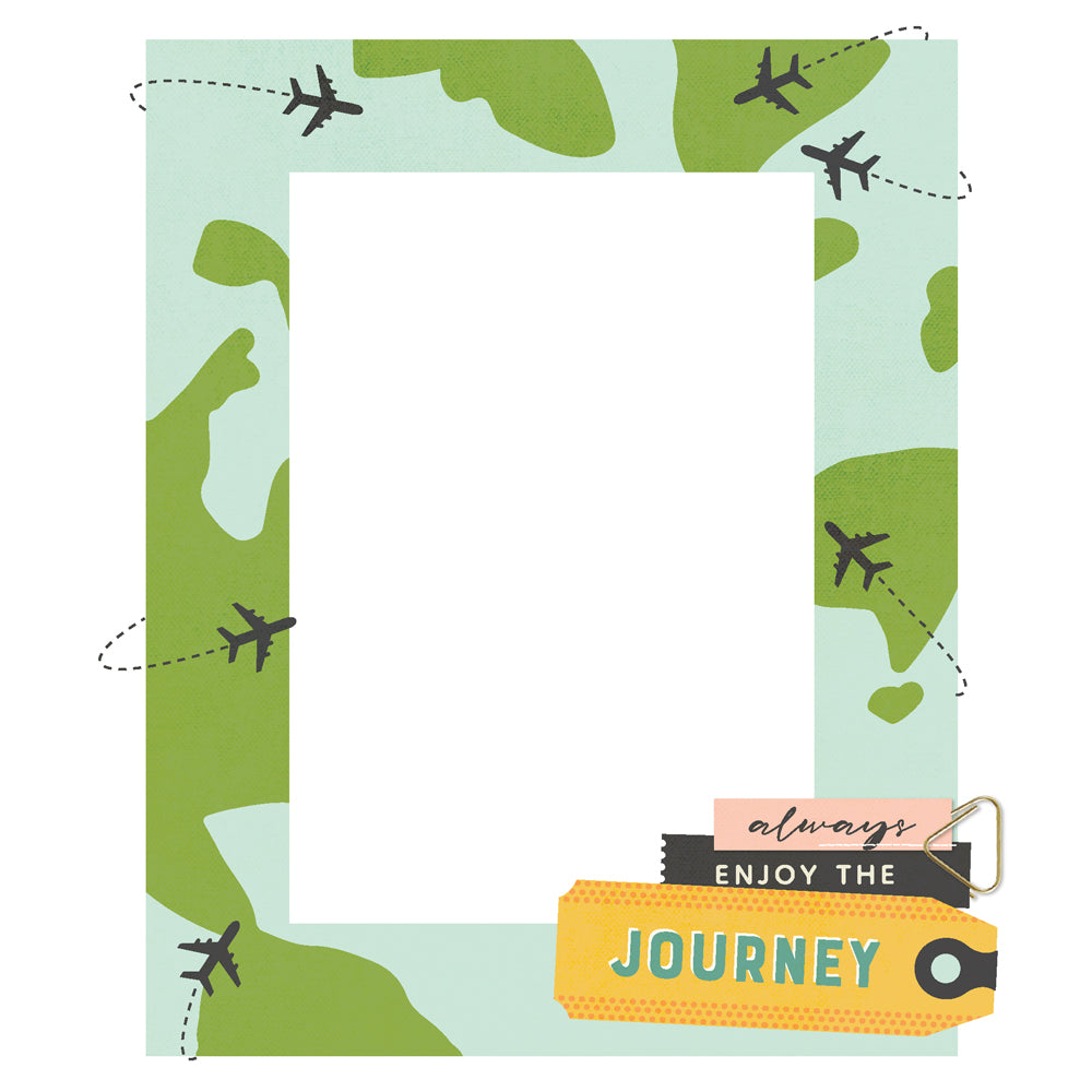 Simple Stories HAPPY TRAVELS Chipboard Frames 6pc