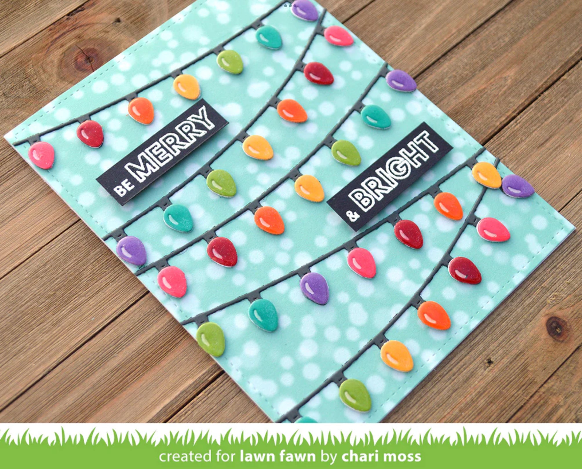 Lawn Fawn Cuts MINI STRING OF LIGHTS Custom Craft Dies 3pc