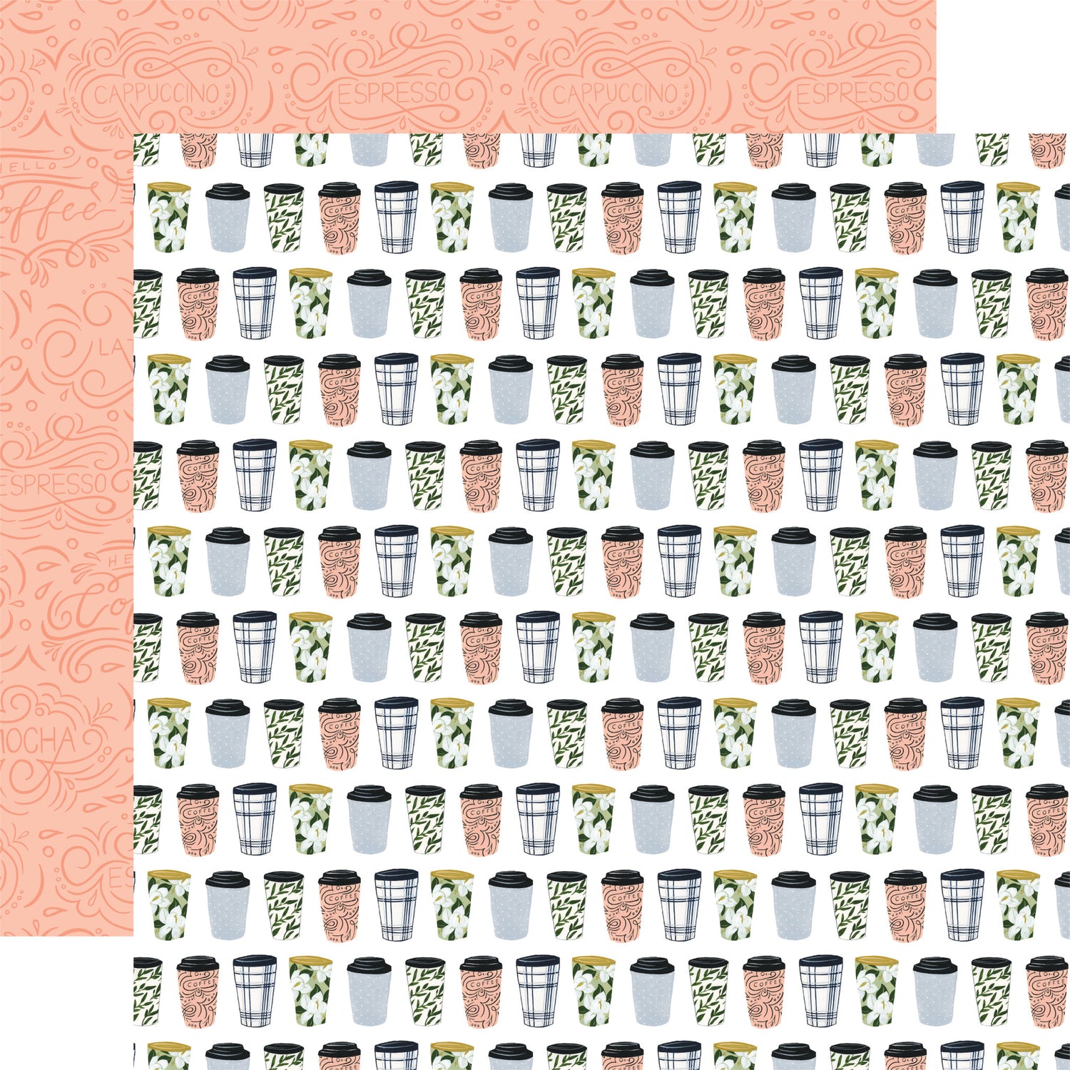 Echo Park COFFEE AND FRIENDS 12”x12” Scrapbook Paper