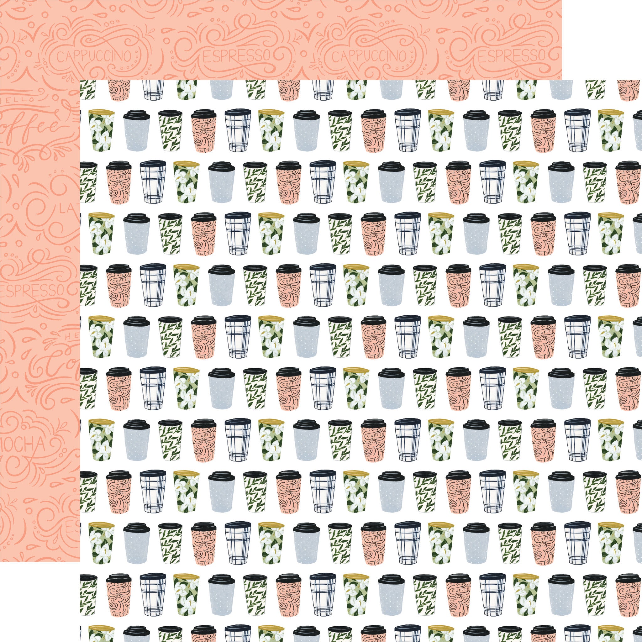 Echo Park COFFEE AND FRIENDS 12”x12” Scrapbook Paper