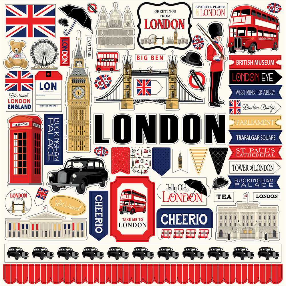 Carta Bella 12"X12" LONDON Collection Kit 13pc
