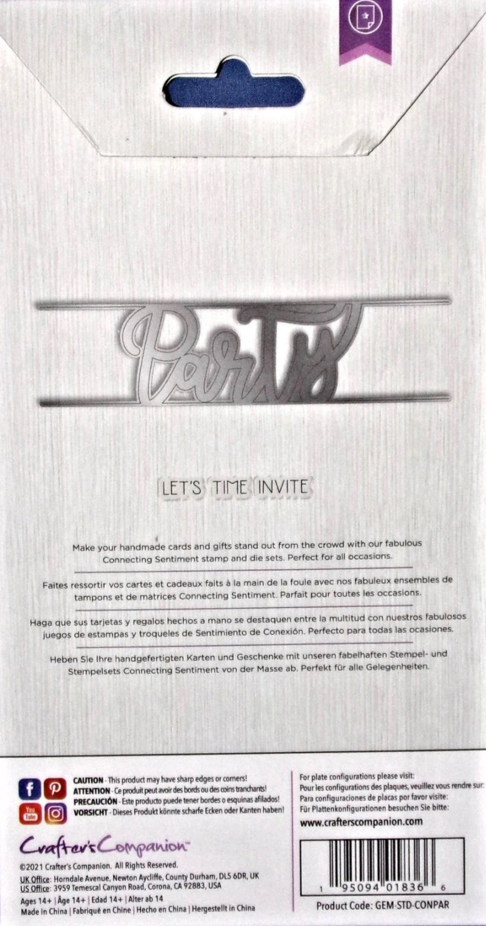 Gemini Connecting Sentiments PARTY Stamps & Die Set