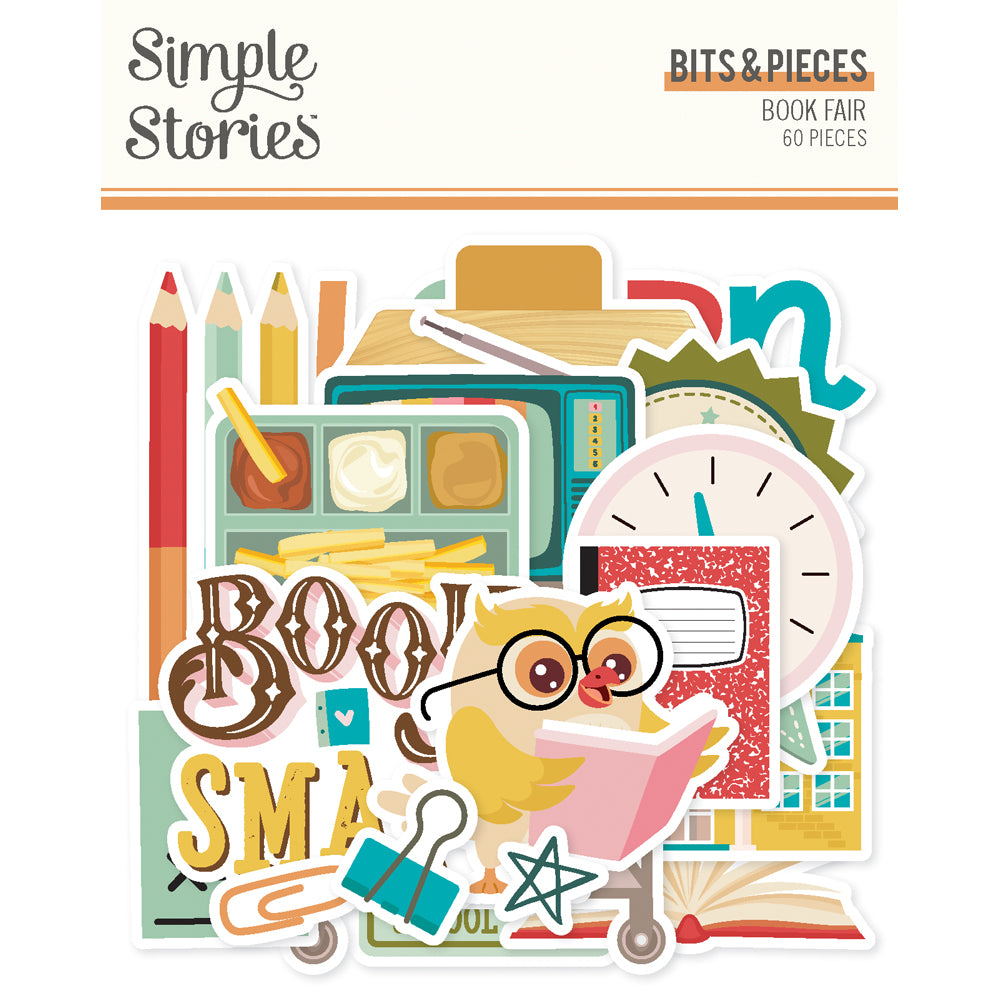Simple Stories BOOK FAIR Bits & Pieces 60pc