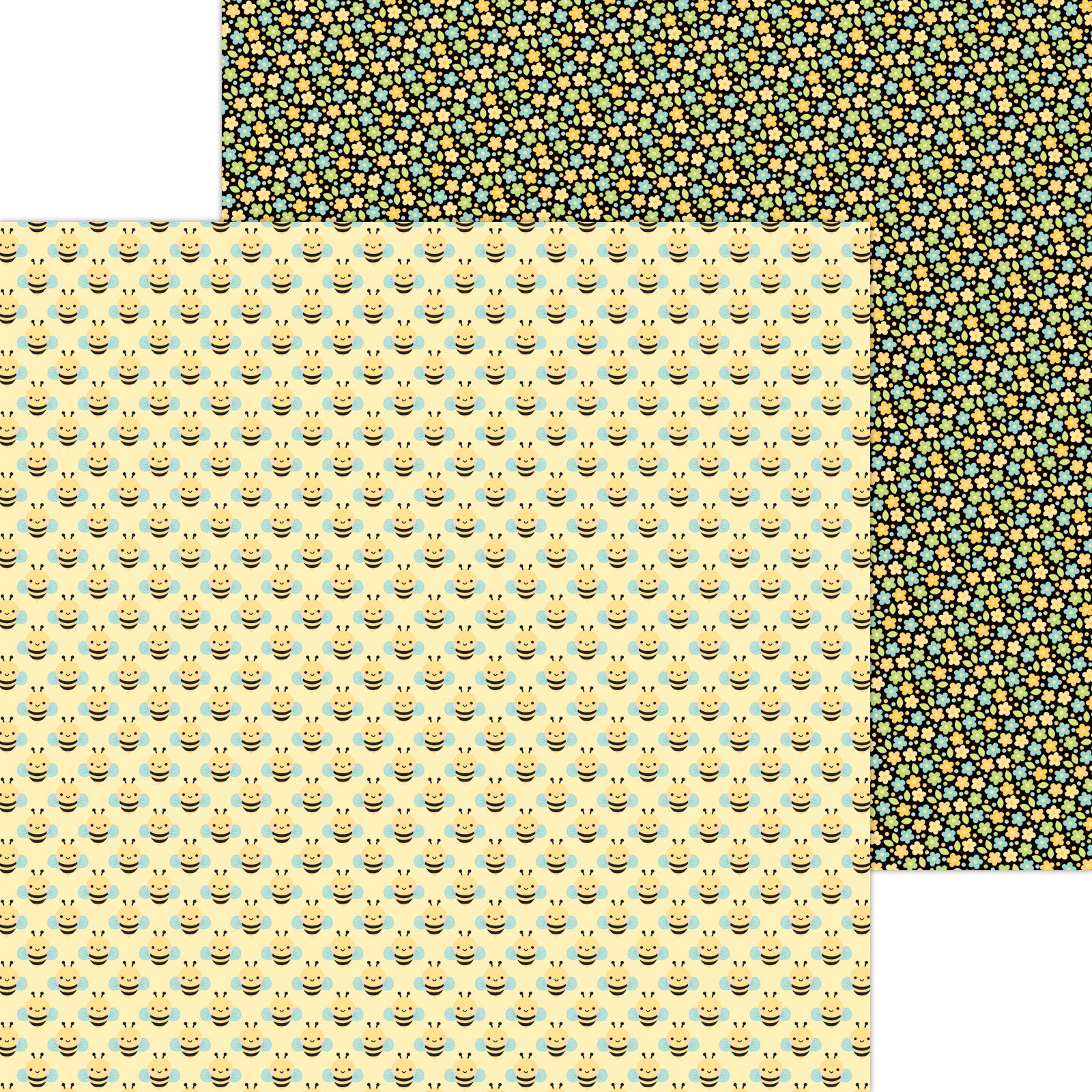 Doodlebug BEE HAPPY 12X12 Paper Pack 13pc