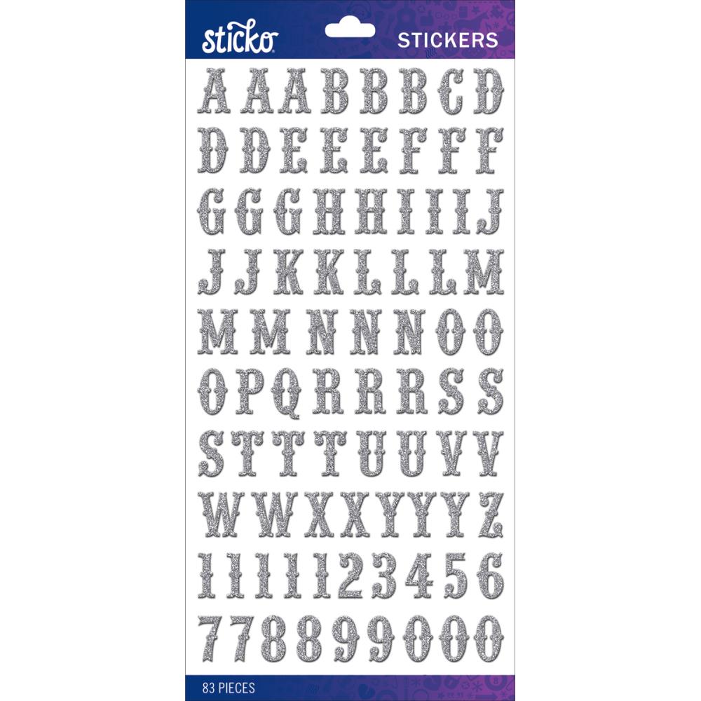 Sticko GLITTER CARNIVAL Small Alphabet Stickers 83pc