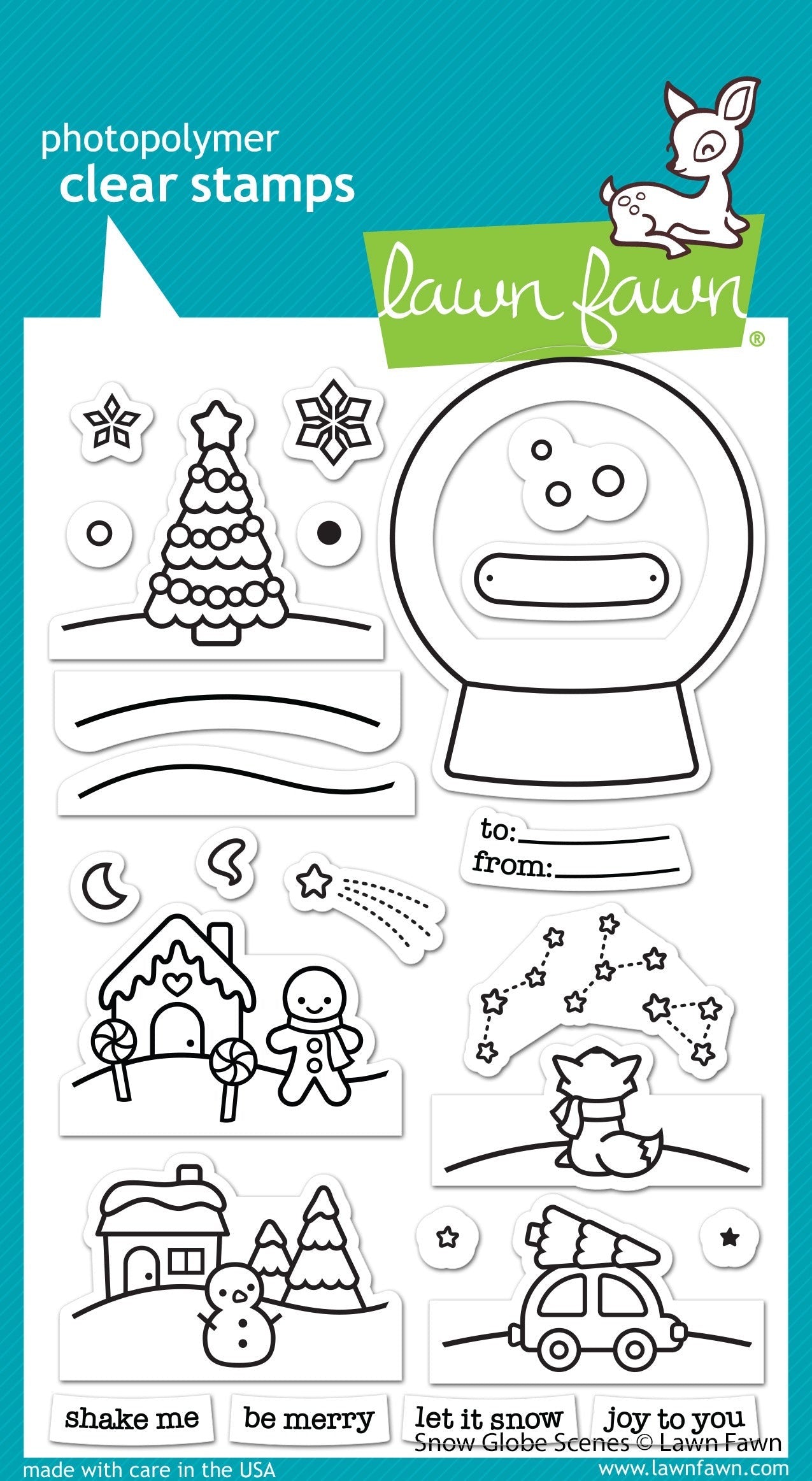 Lawn Fawn SNOW GLOBE SCENES Stamp & Die Set