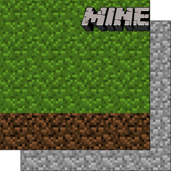 MineCraft PIXEL ADDICT 12”X12” Scrapbook Kit 9pc