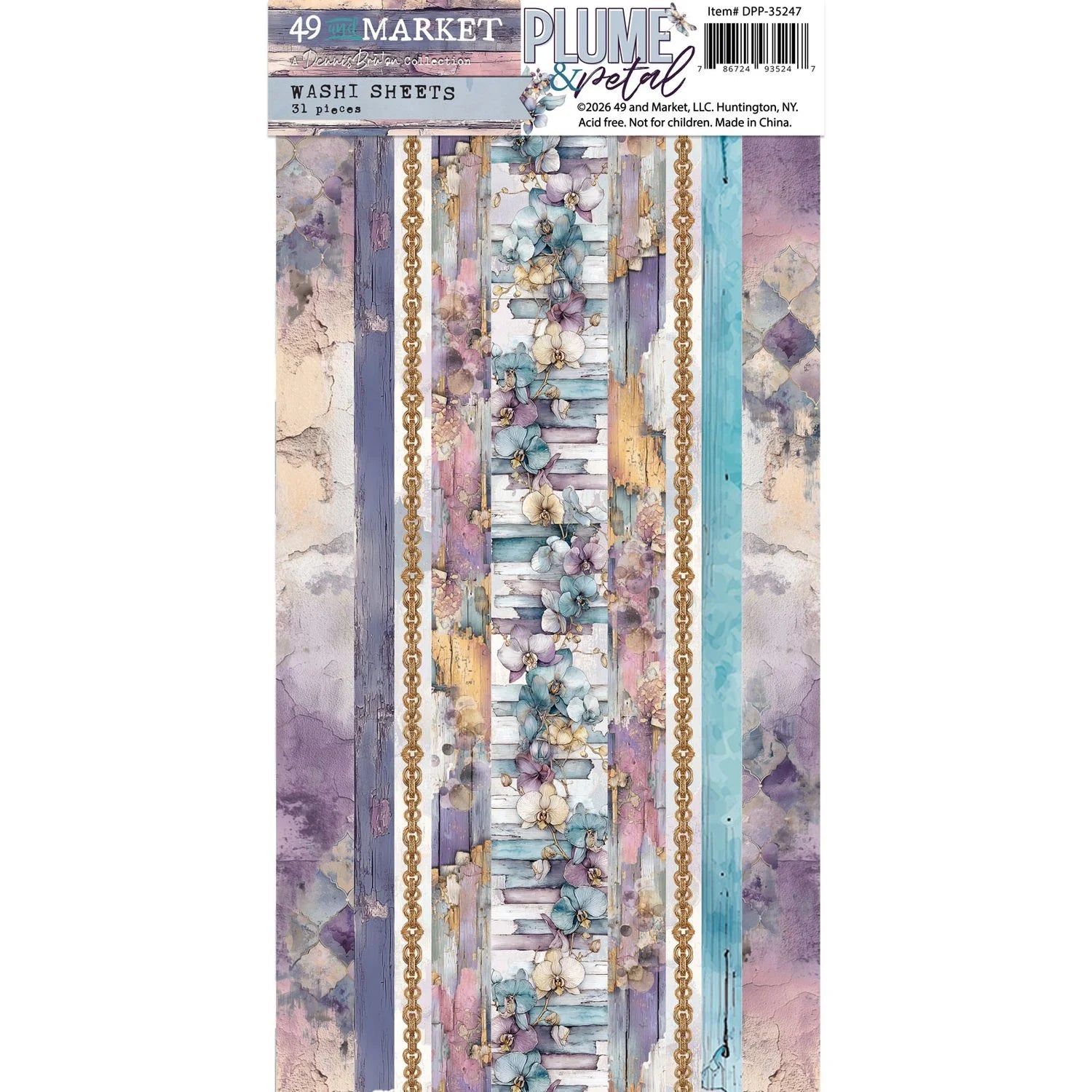 49 and Market PLUME & PETAL Washi Sheets 31pc