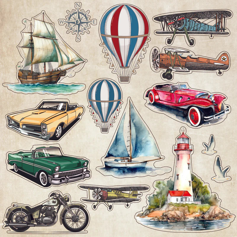 Crafters Companion MODERN MAN 8X8" Topper Pad 48 Sheets