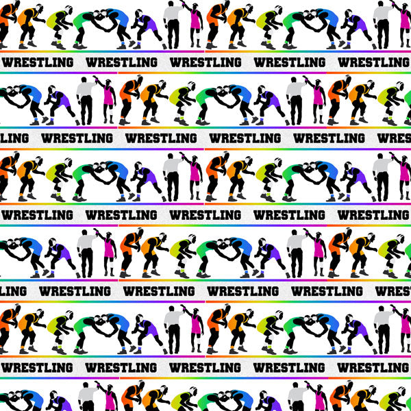 Neon Sports WRESTLING KIT 12"X12" Scrapbook Paper 12 Sheets