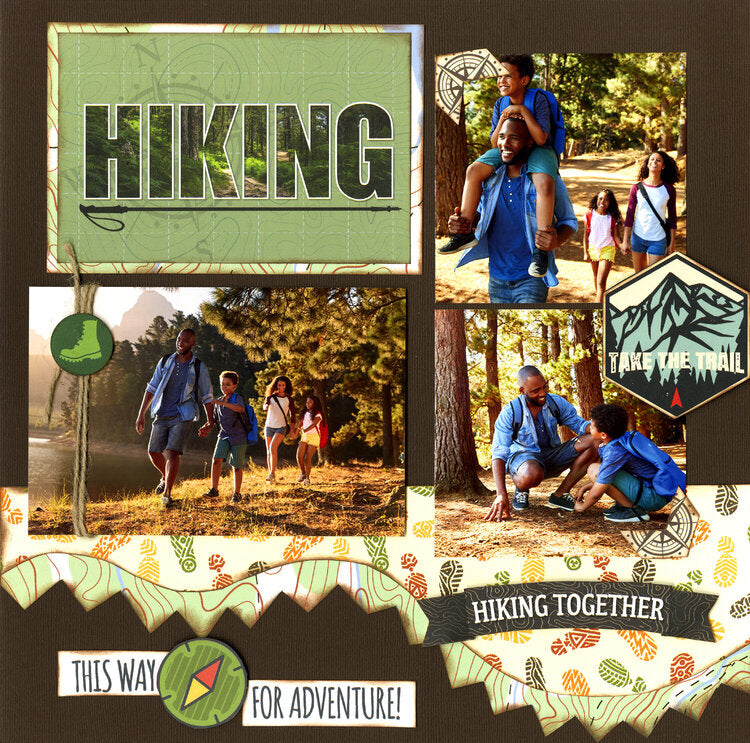 Reminisce TAKE A HIKE 12”X12” Scrapbook Kit 9pc