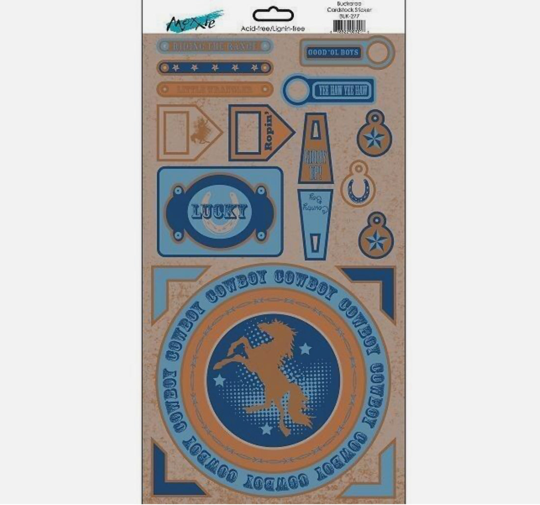 Moxxie BUCKAROO Cardstock Stickers 22pc