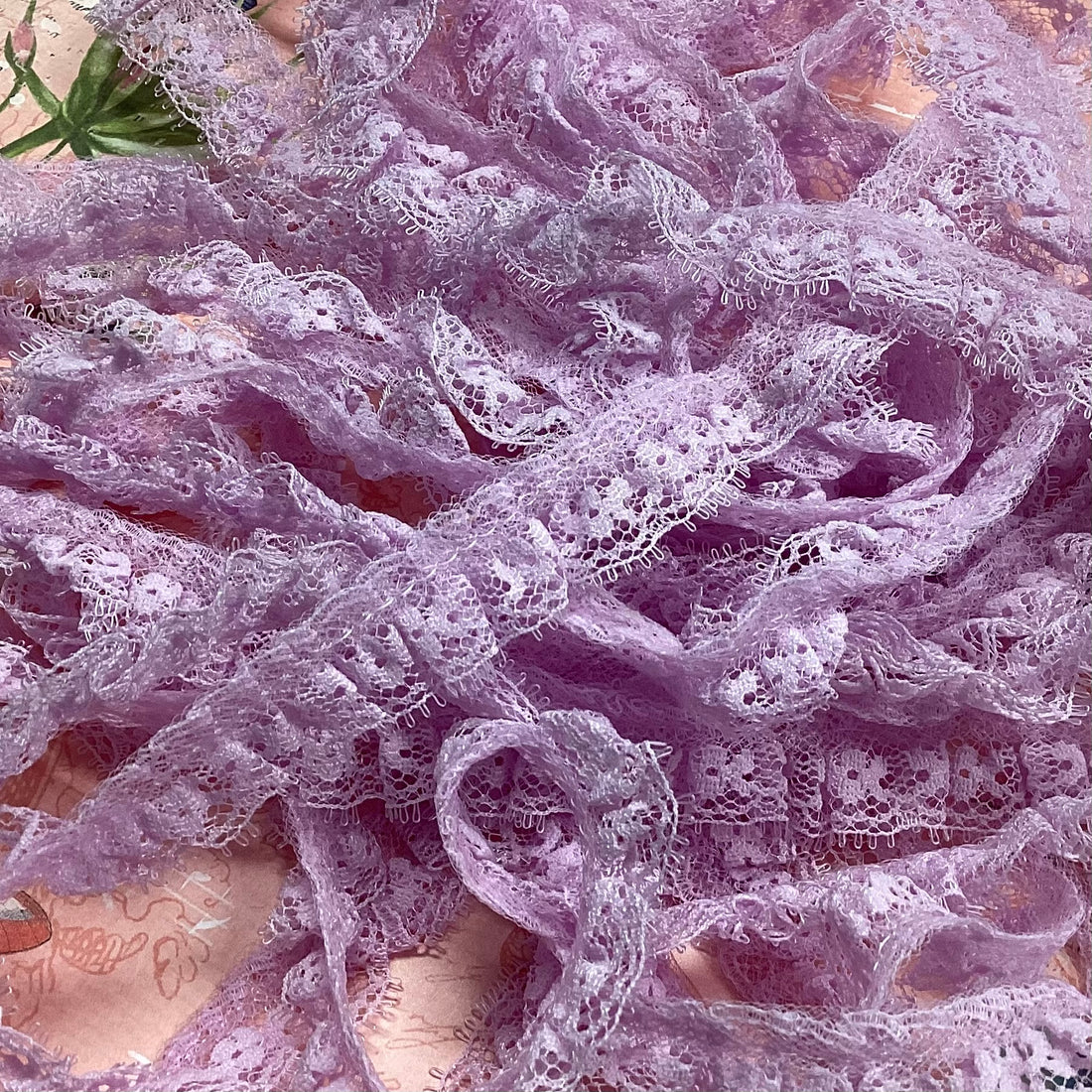 Scrapbooksrus Vintage Lace LAVENDER TINY LOOP Ribbon Trim 5/8”X1yd