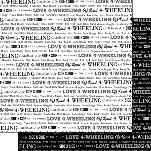 Life Is Better 4 WHEELING KIT 5pc Scrapbook Papers Stickers