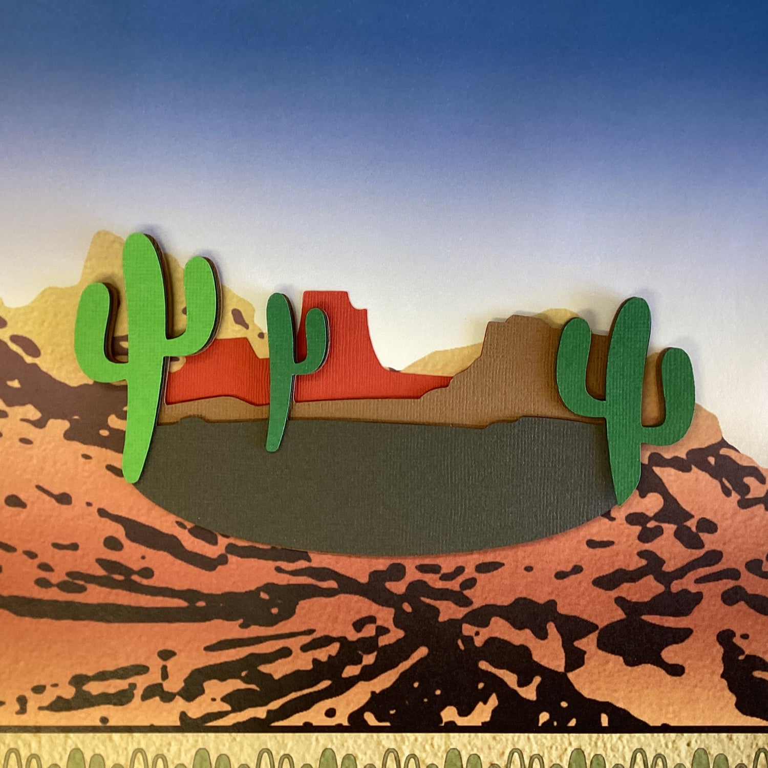 MOUNTAIN CACTUS Red Rock Mt. Charleston Grand Canyon Travel Laser Cut