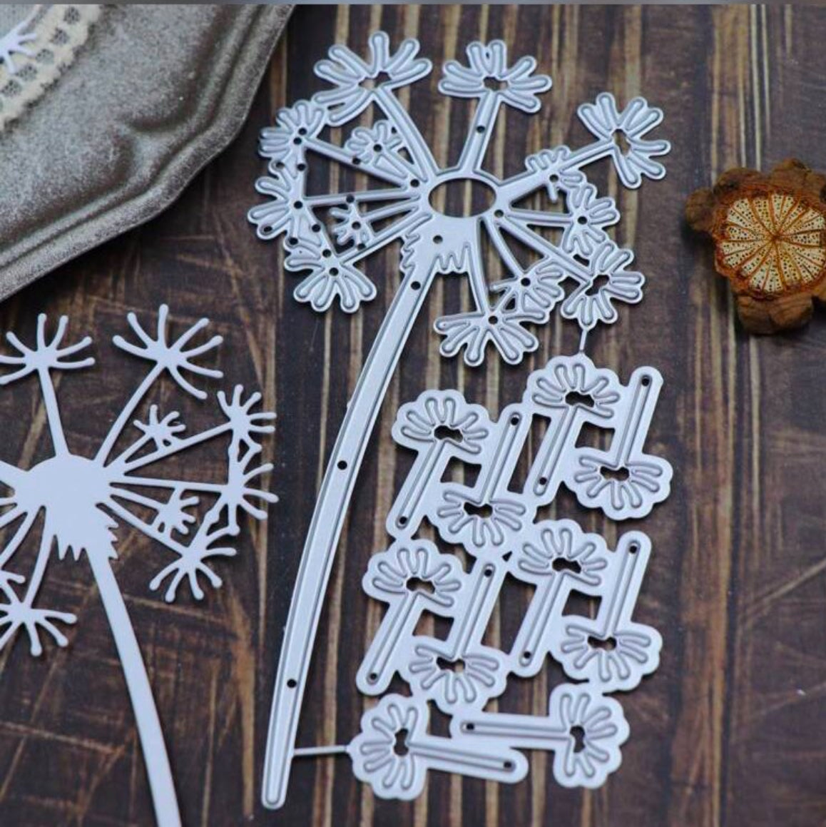 Metal Craft Cutting DANDELION Dies 2pc