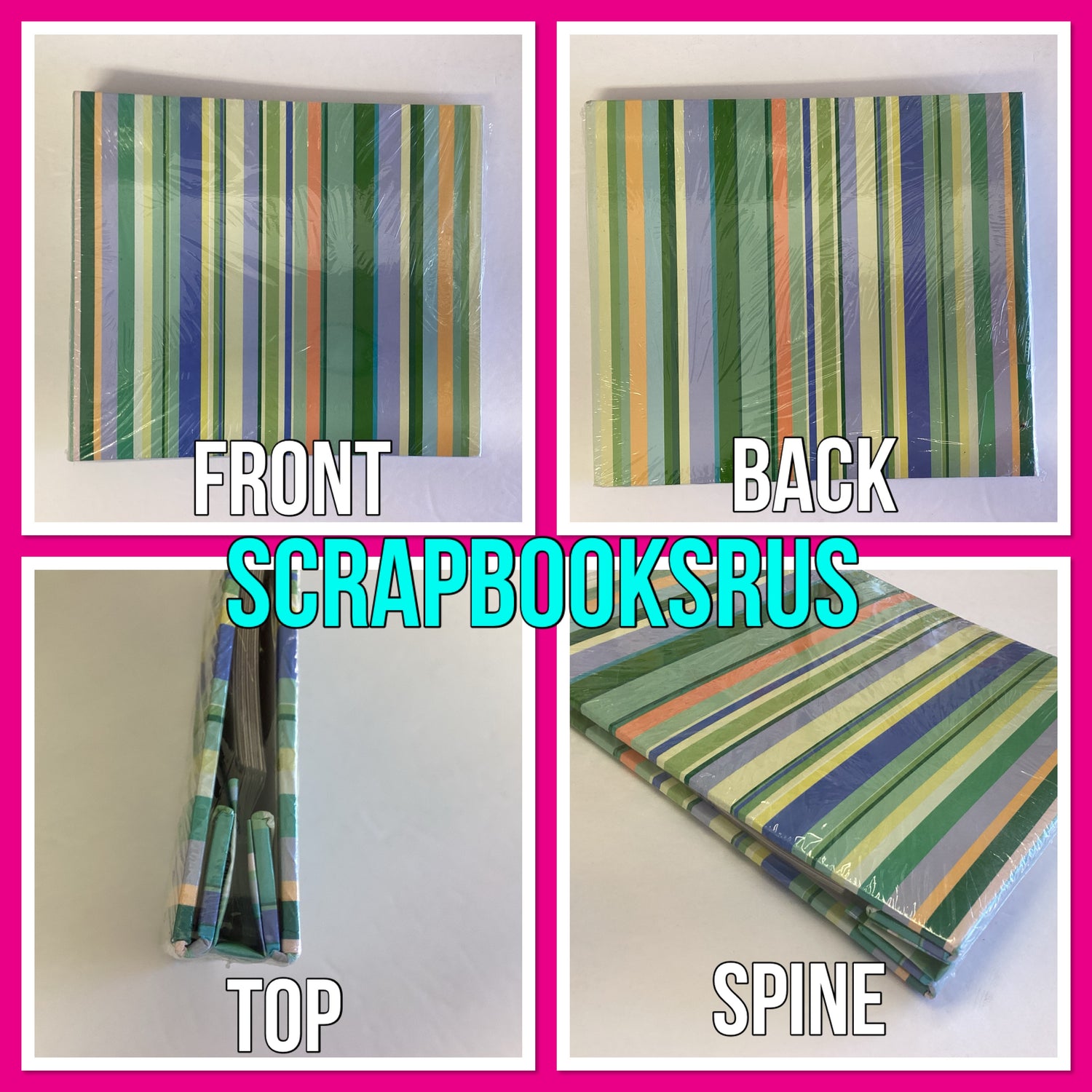 Robert Alan STRIPED 6"X6" Mini Scrapbook Album