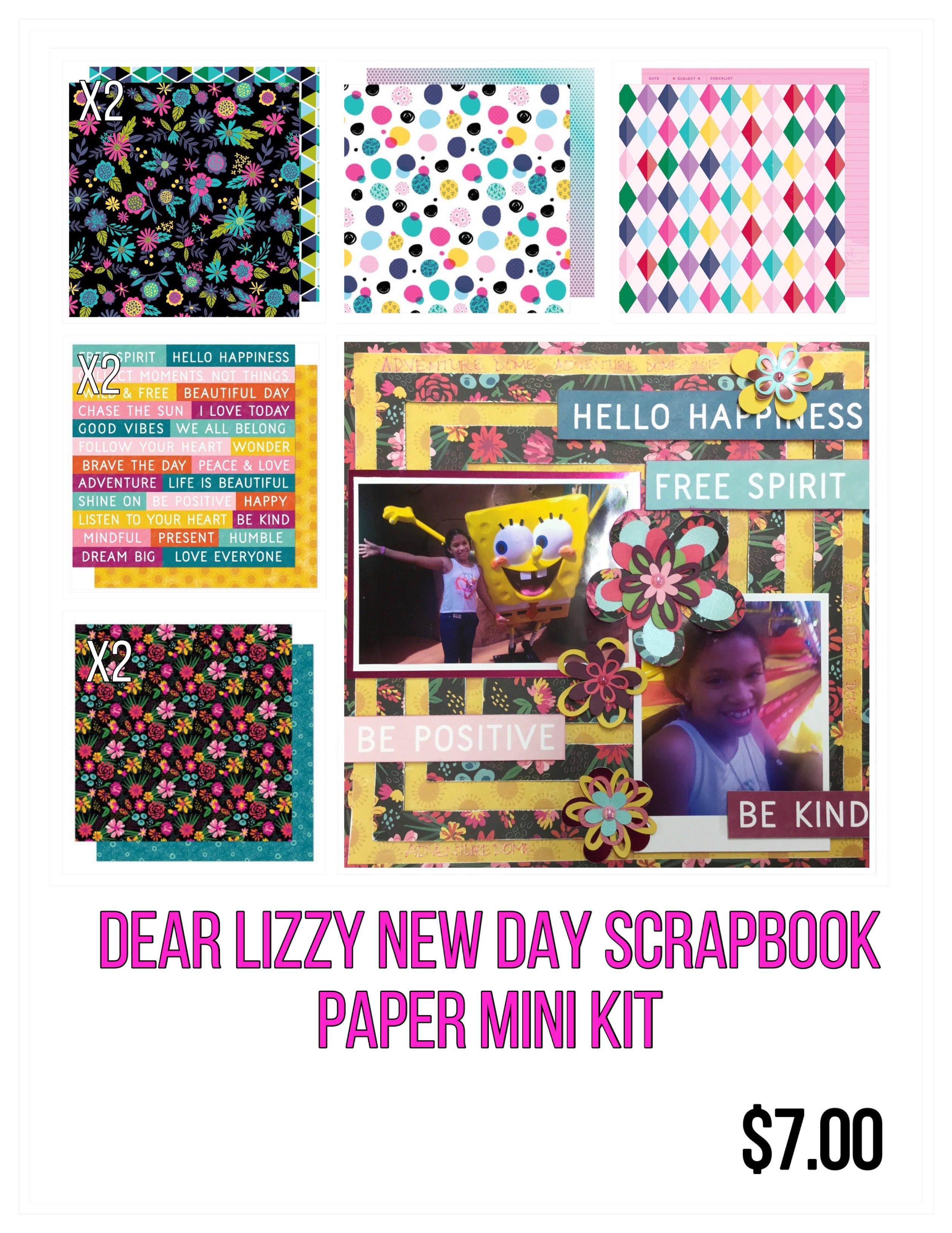 Dear Lizzy NEW DAY Scrapbook Paper Mini Kit