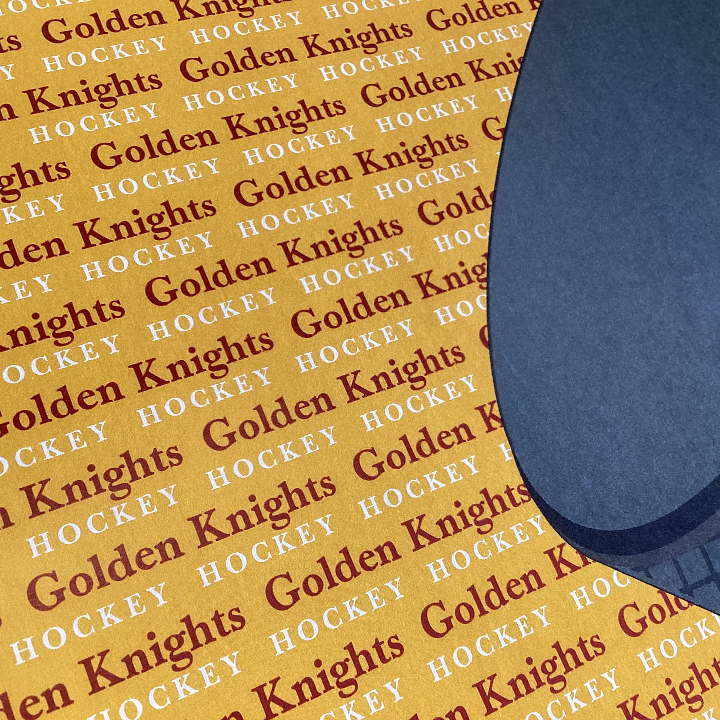 Hockey Go Big GOLDEN KNIGHTS 12”X12” Scrapbook Paper 2pc @Scrapbooksrus