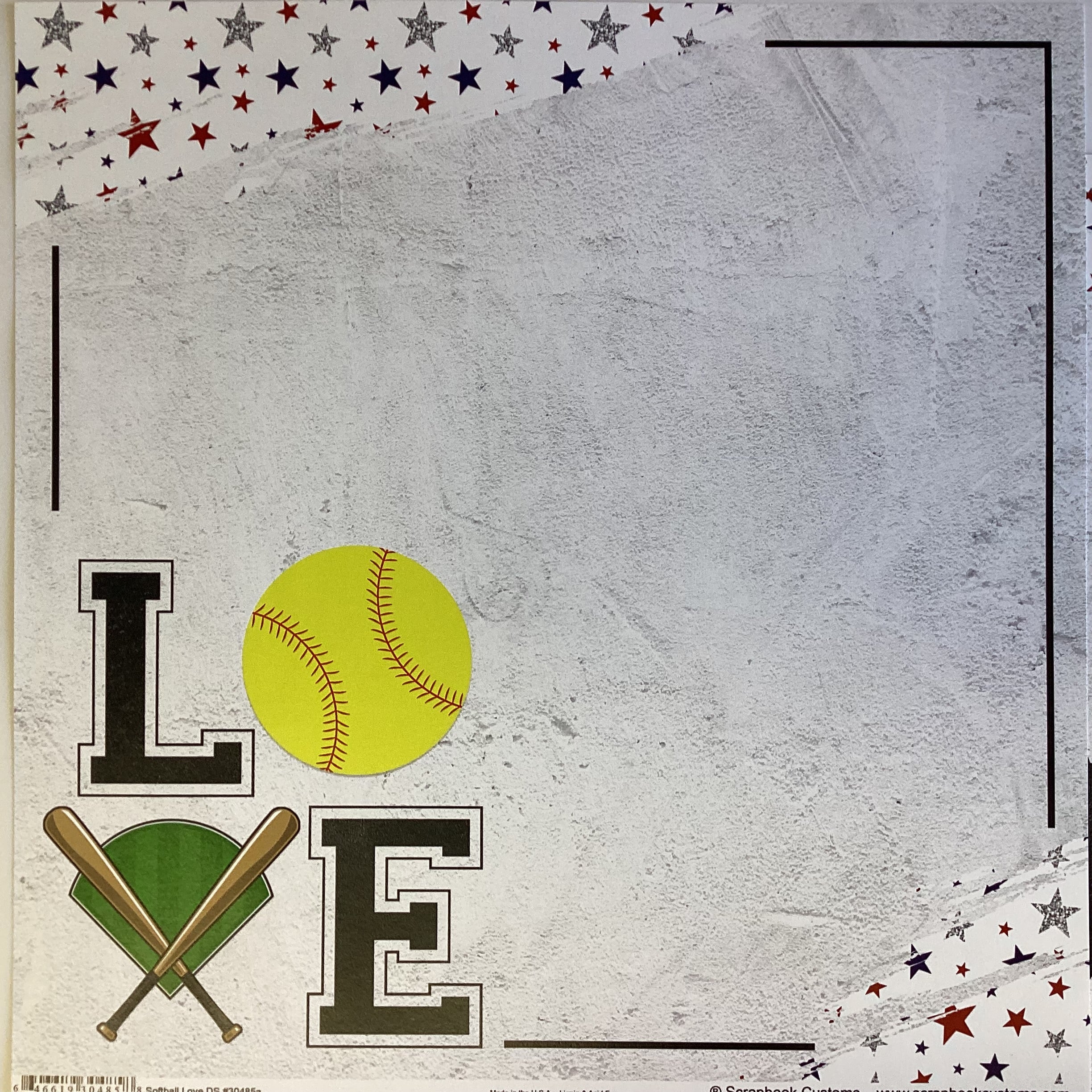 Scrapbooksrus GIRLS LOVE SPORTS 12”X12” Scrapbook Paper