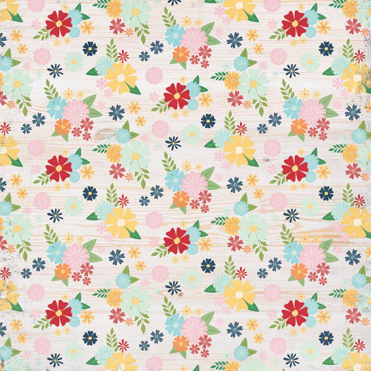 Simple Stories SPRINGTIME 12”X12” Scrapbook Paper Kit 7pc