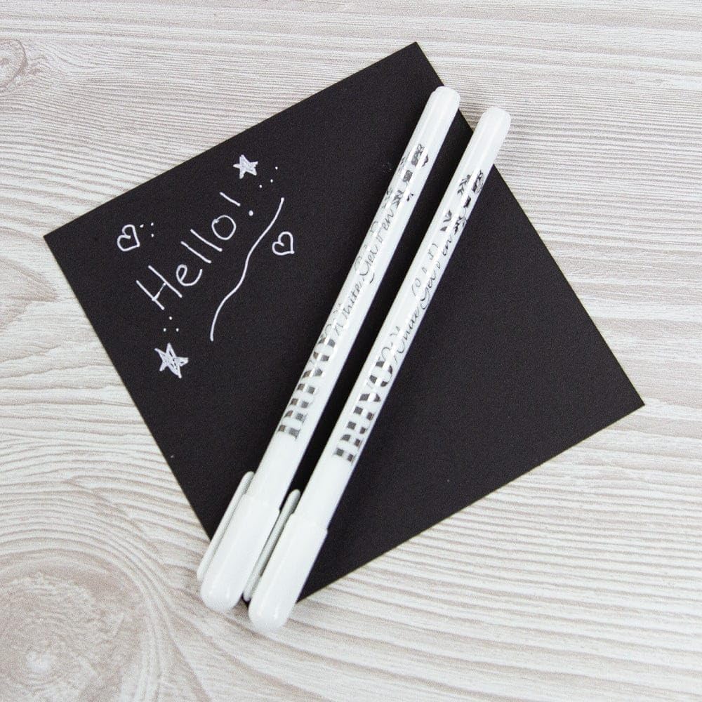 Nuvo WHITE Gel Pens 2pc