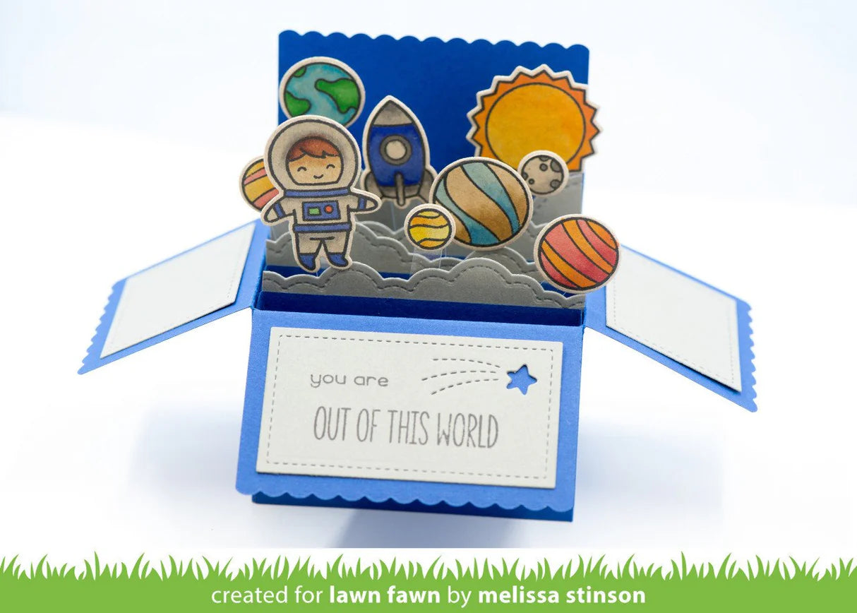 Lawn Cuts PUFFY CLOUD BORDERS Custom Craft Dies 3pc