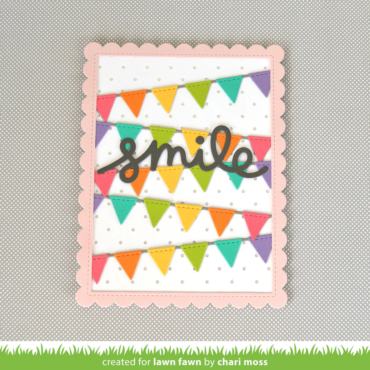 Lawn Cuts BUNTING BORDERS Custom Craft Dies 5pc