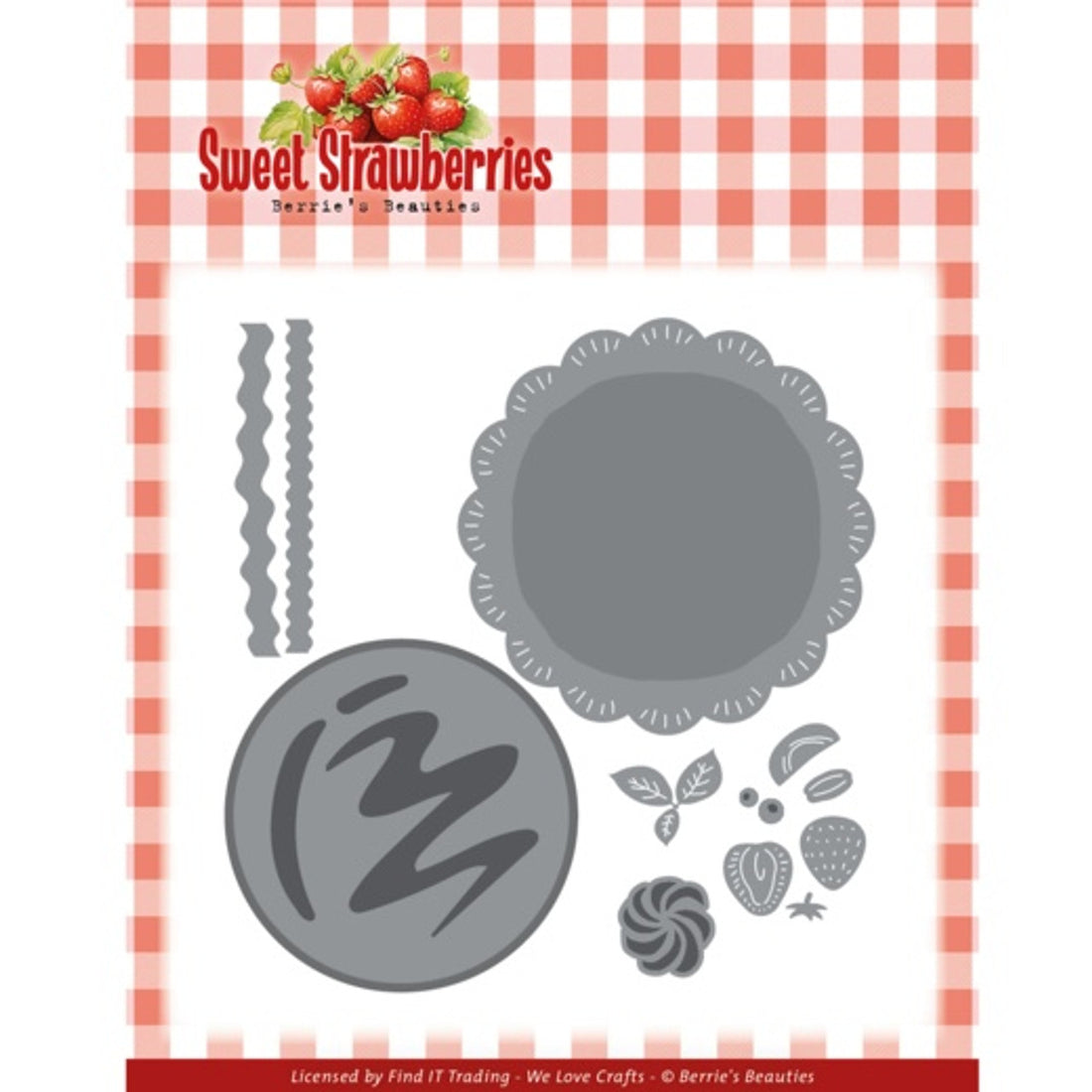 Berrie’s Beauties Sweet Strawberries STRAWBERRY PIE Cutting Dies 12pc