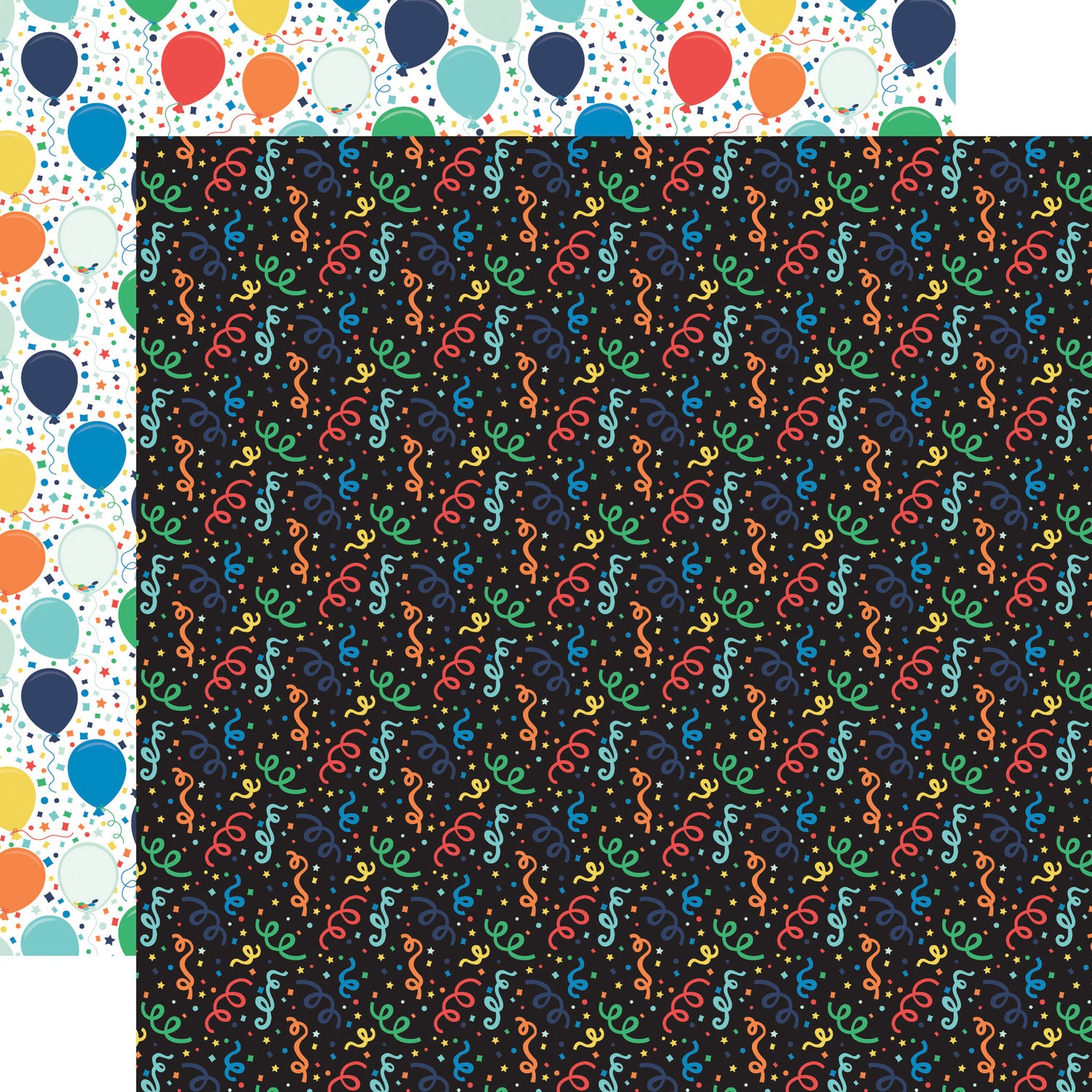 Echo Park It’s Your Birthday BOY CONFETTI 12"X12" Scrapbook Paper