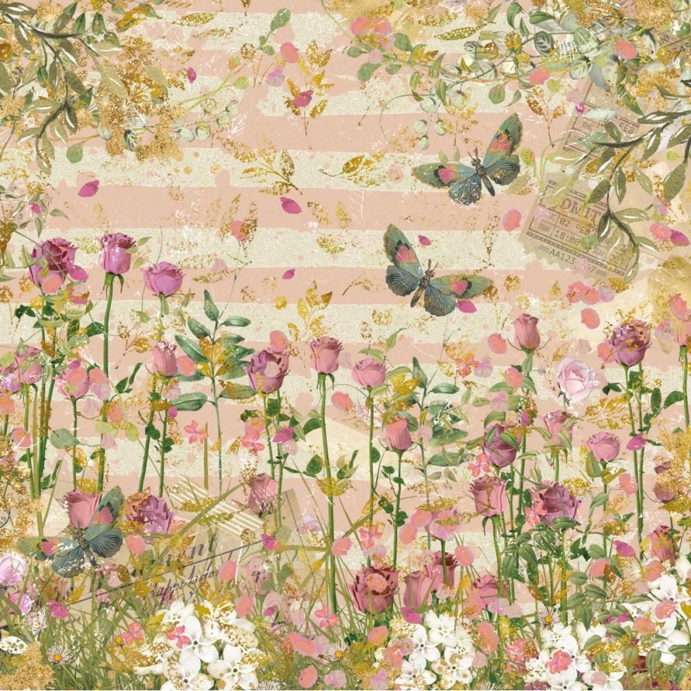 Crafters Companion VINTAGE ROSE Collection 6X6" Paper Pad 36 Sheets