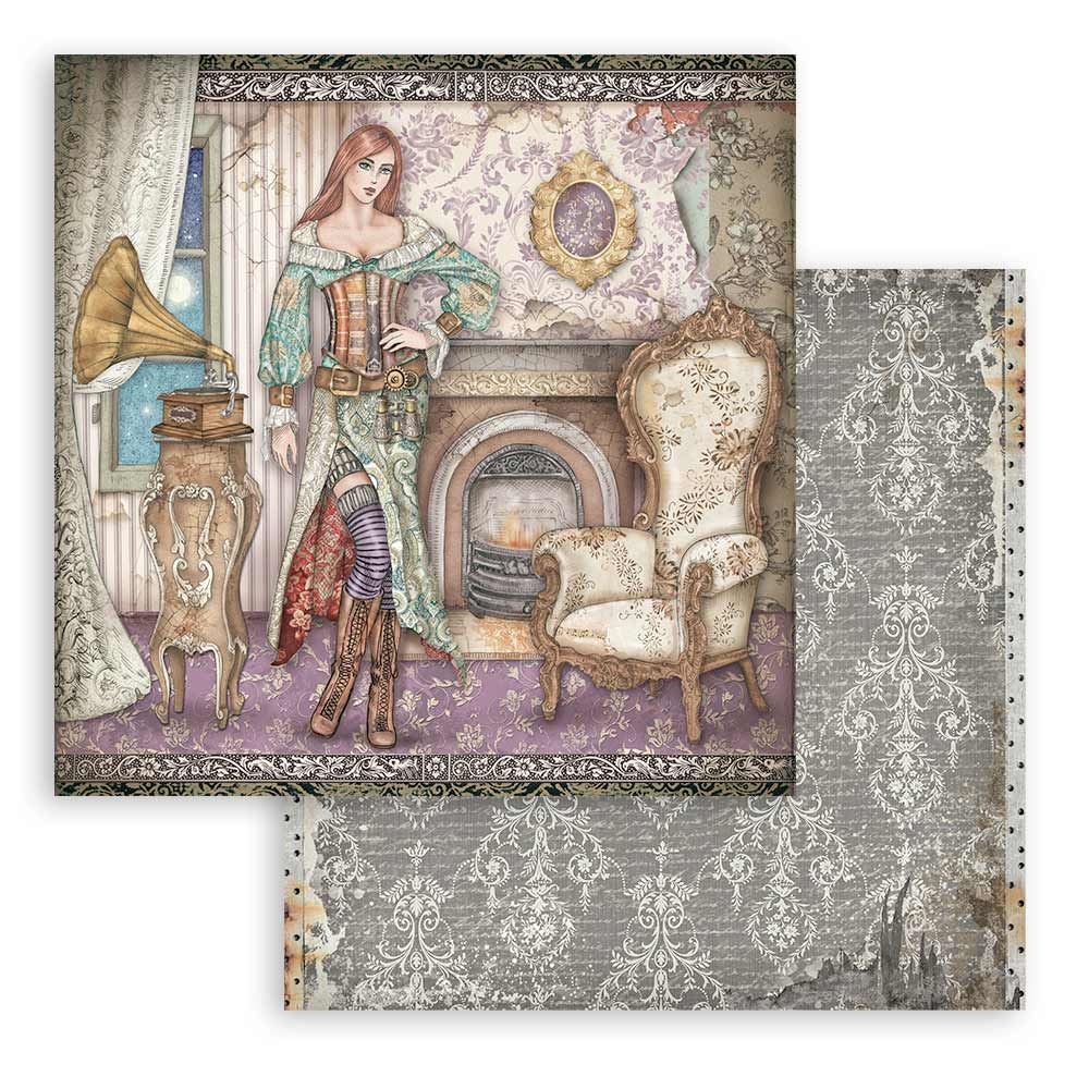 Stamperia LADY VAGABOND LIVING ROOM 12"X12" Scrapbook Paper