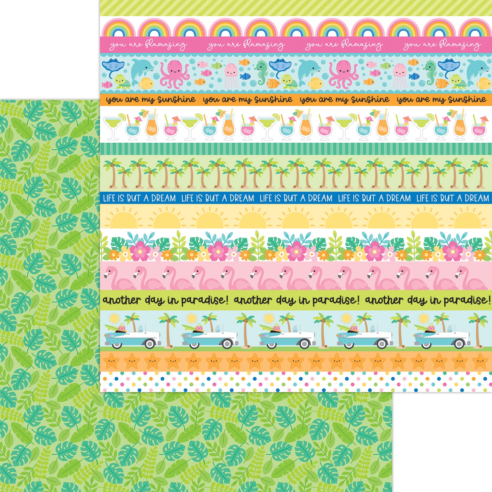 Doodlebug SUMMER FUN 12”X12” Paper Pack 13pc
