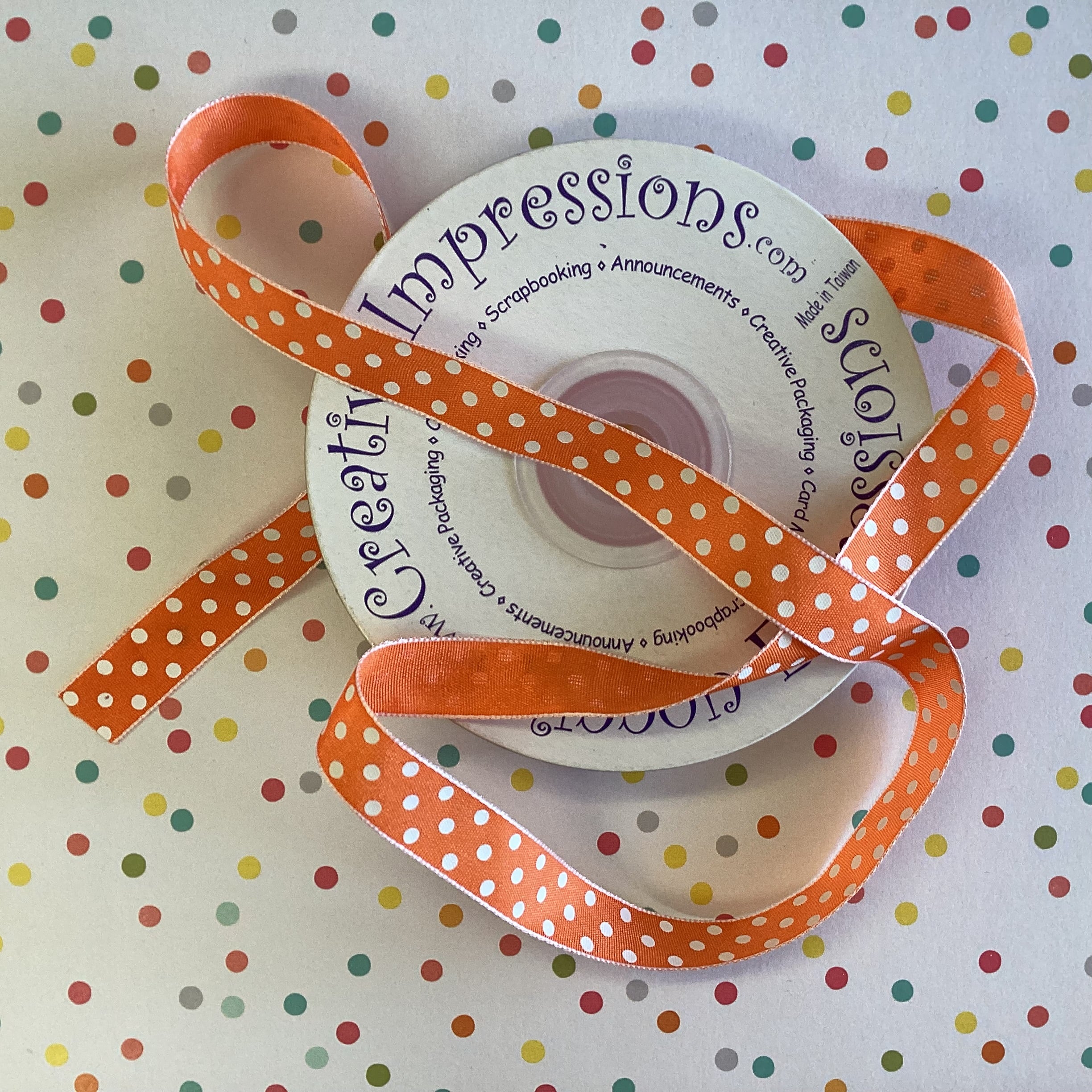Creative 1/2" POLKA DOT RIBBON Trim 1 yard yd