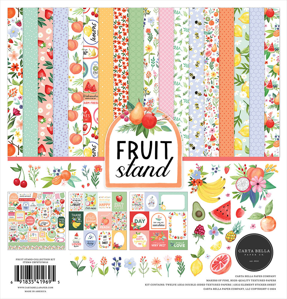 Carta Bella 12"x12" FRUIT STAND COLLECTION KIT 13pc