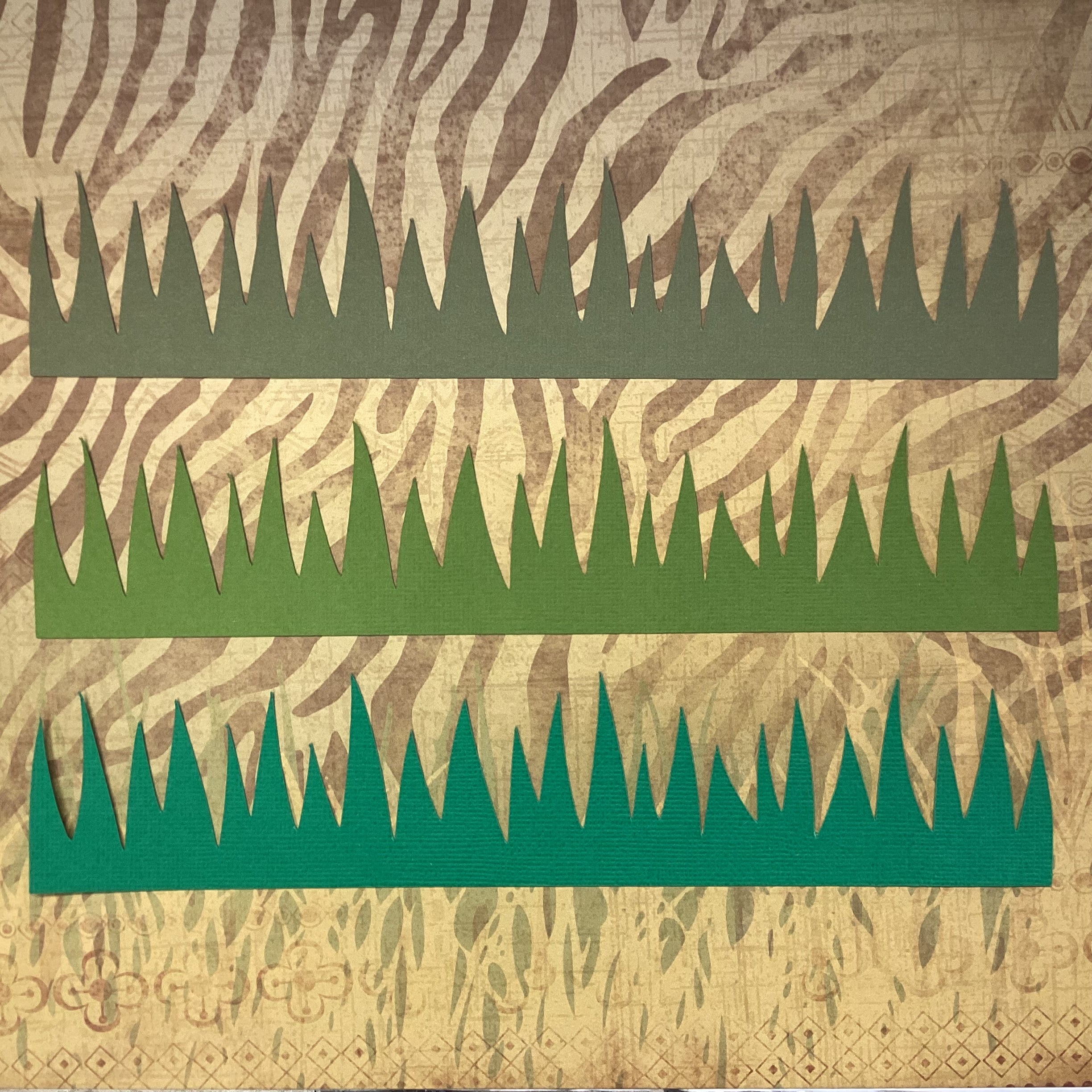 GRASS BORDER Diecut Scrapbook Embellishment