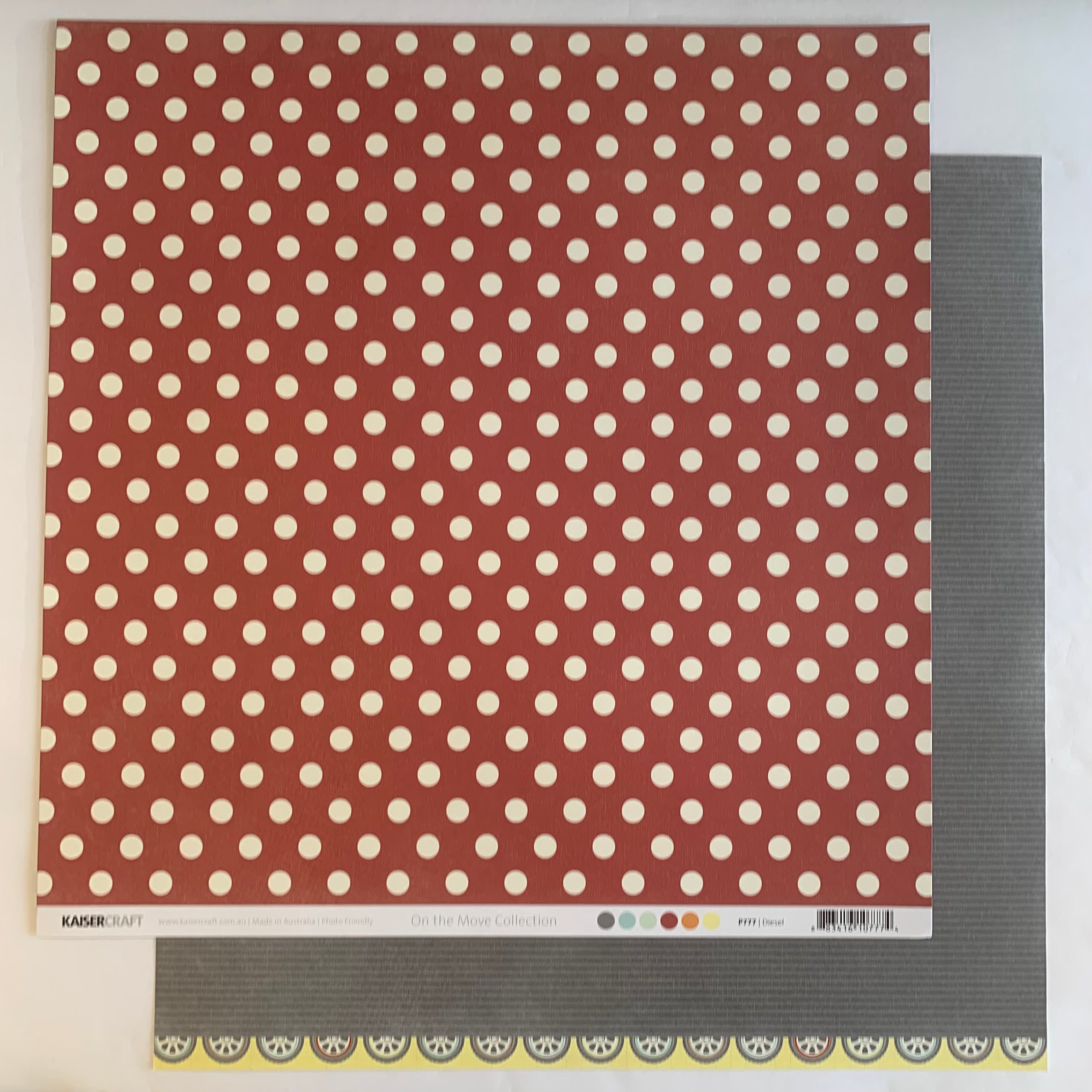 Kaisercraft On The Move DIESEL 12"X12" Scrapbook Paper