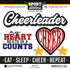 Scrapbook Customs CHEER LOVE Sport Stickers 6pc