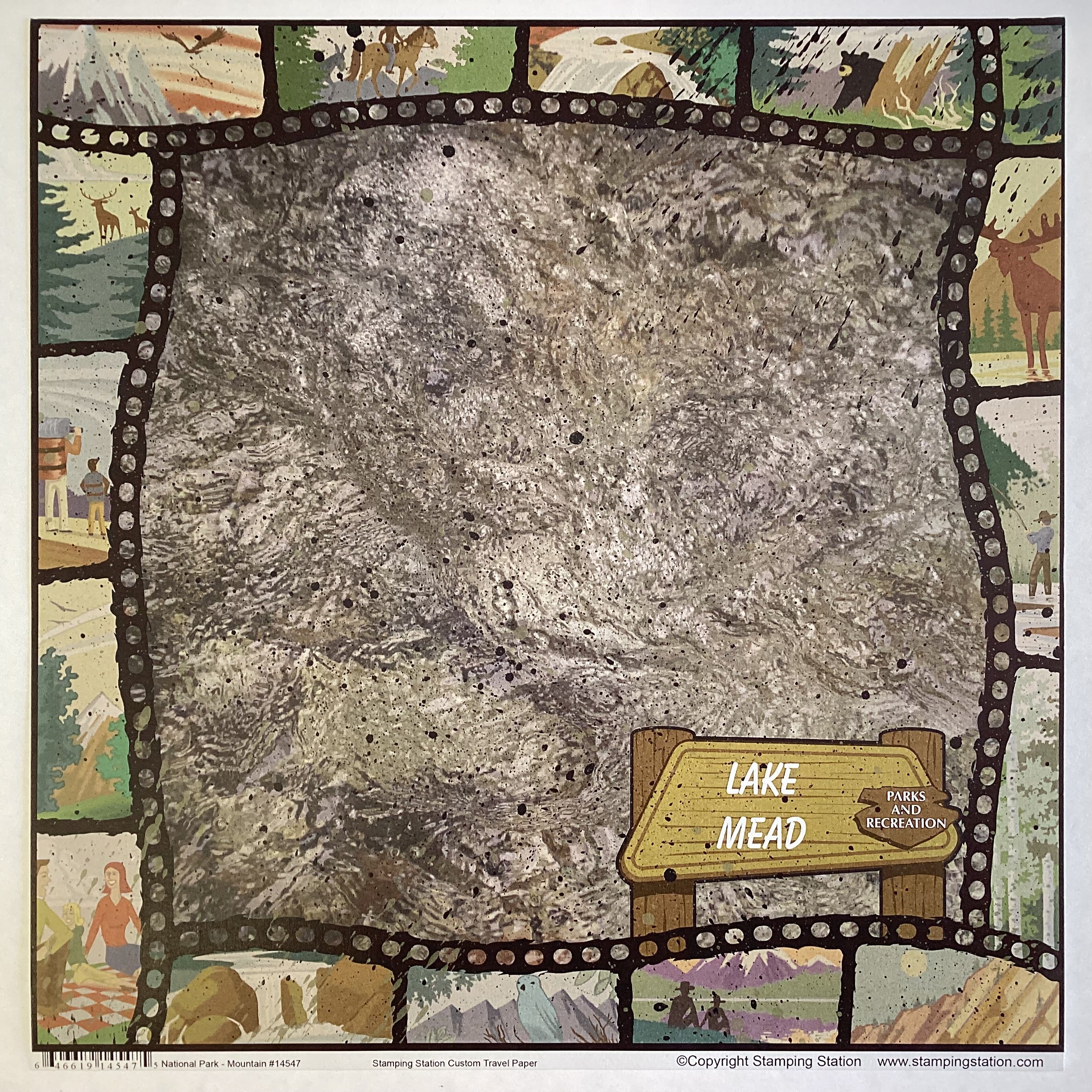 LAKE MEAD KIT 12"X12" Travel Scrapbook Paper With Laser Title