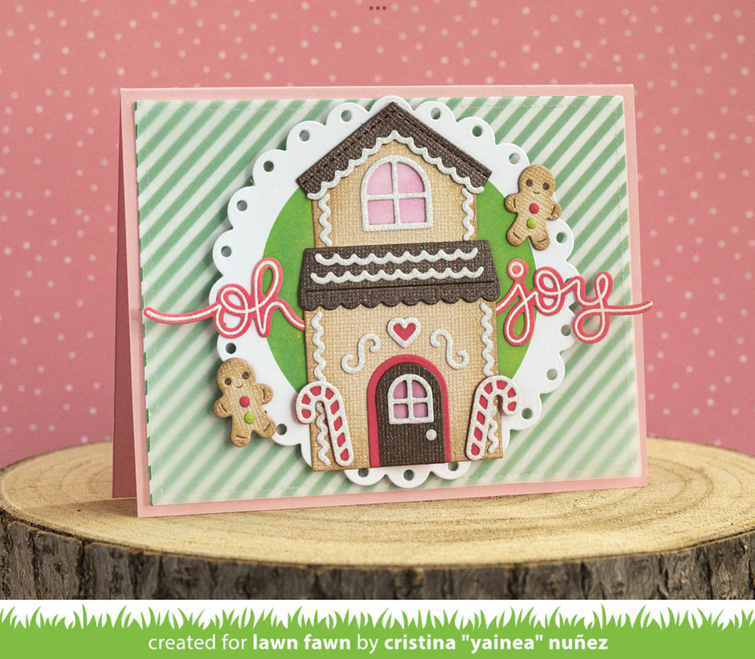 Lawn Fawn Cuts BUILD A HOUSE GINGERBREAD ADD ON Custom Craft Dies