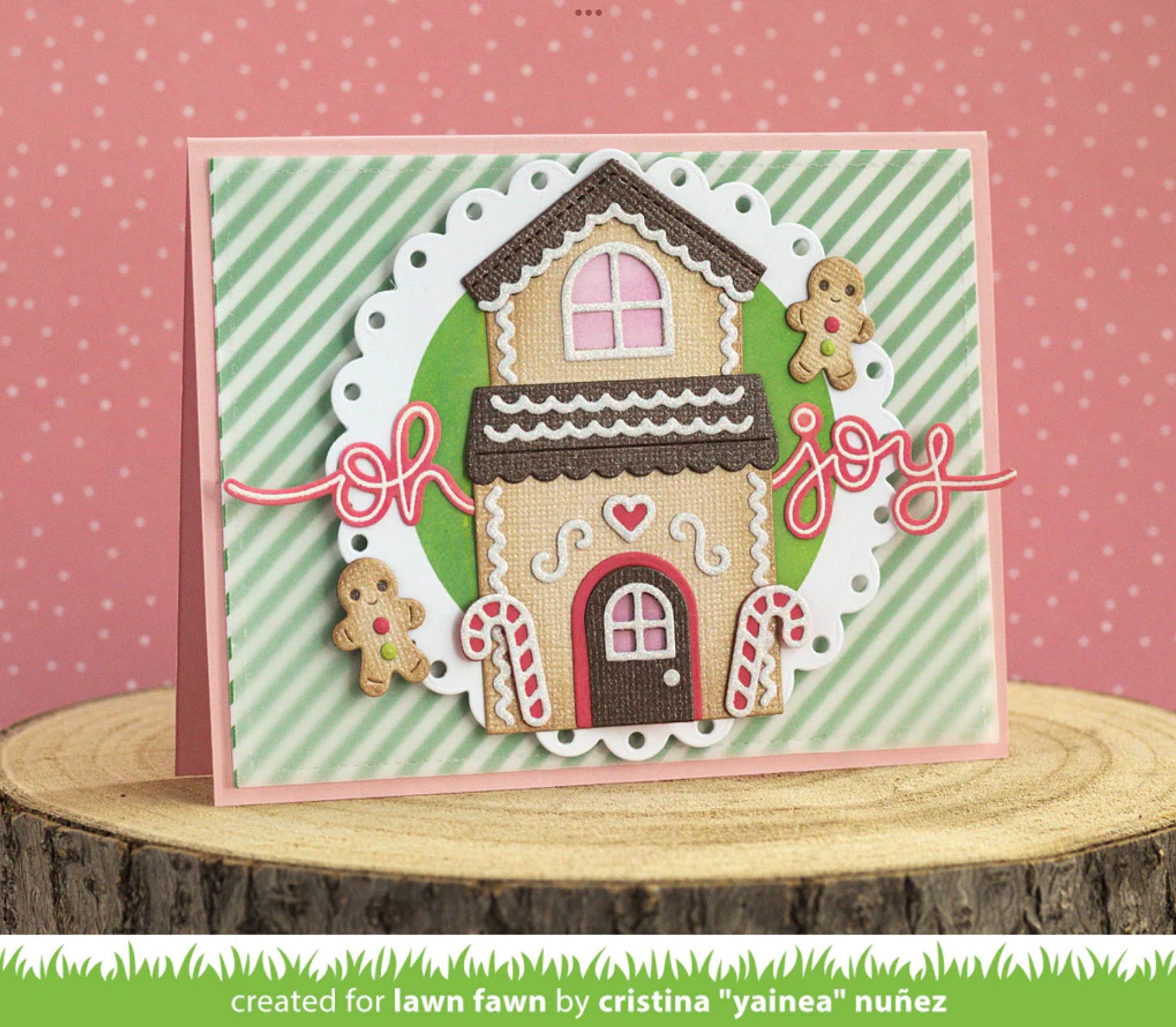 Lawn Fawn Cuts BUILD A HOUSE GINGERBREAD ADD ON Custom Craft Dies