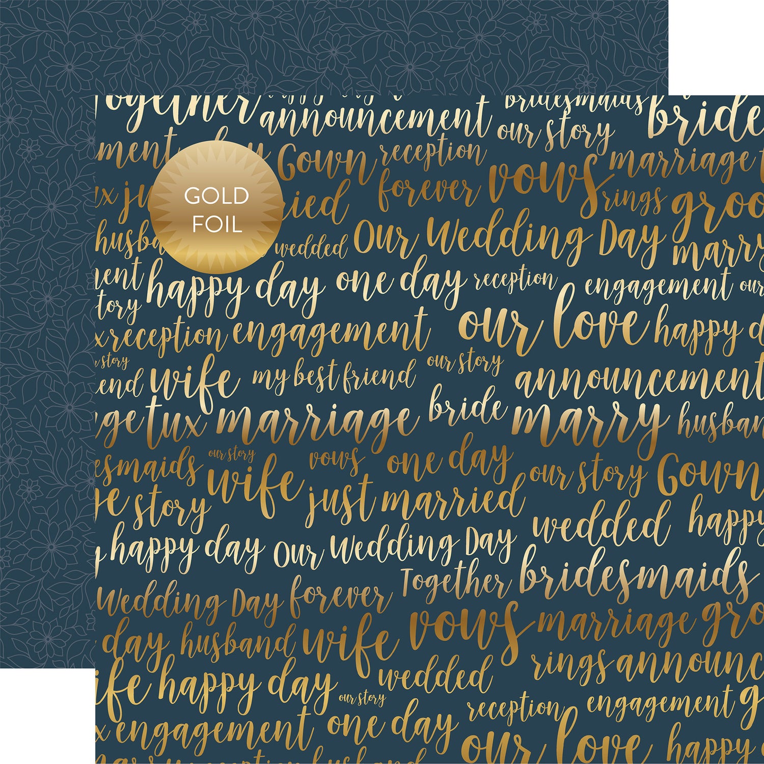 Echo Park JUST MARRIED 12”x12” Scrapbook Paper