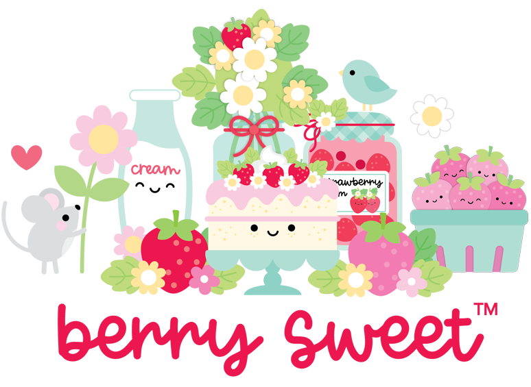 Doodlebug Shaker-Pops BERRY SWEET 3D Stickers