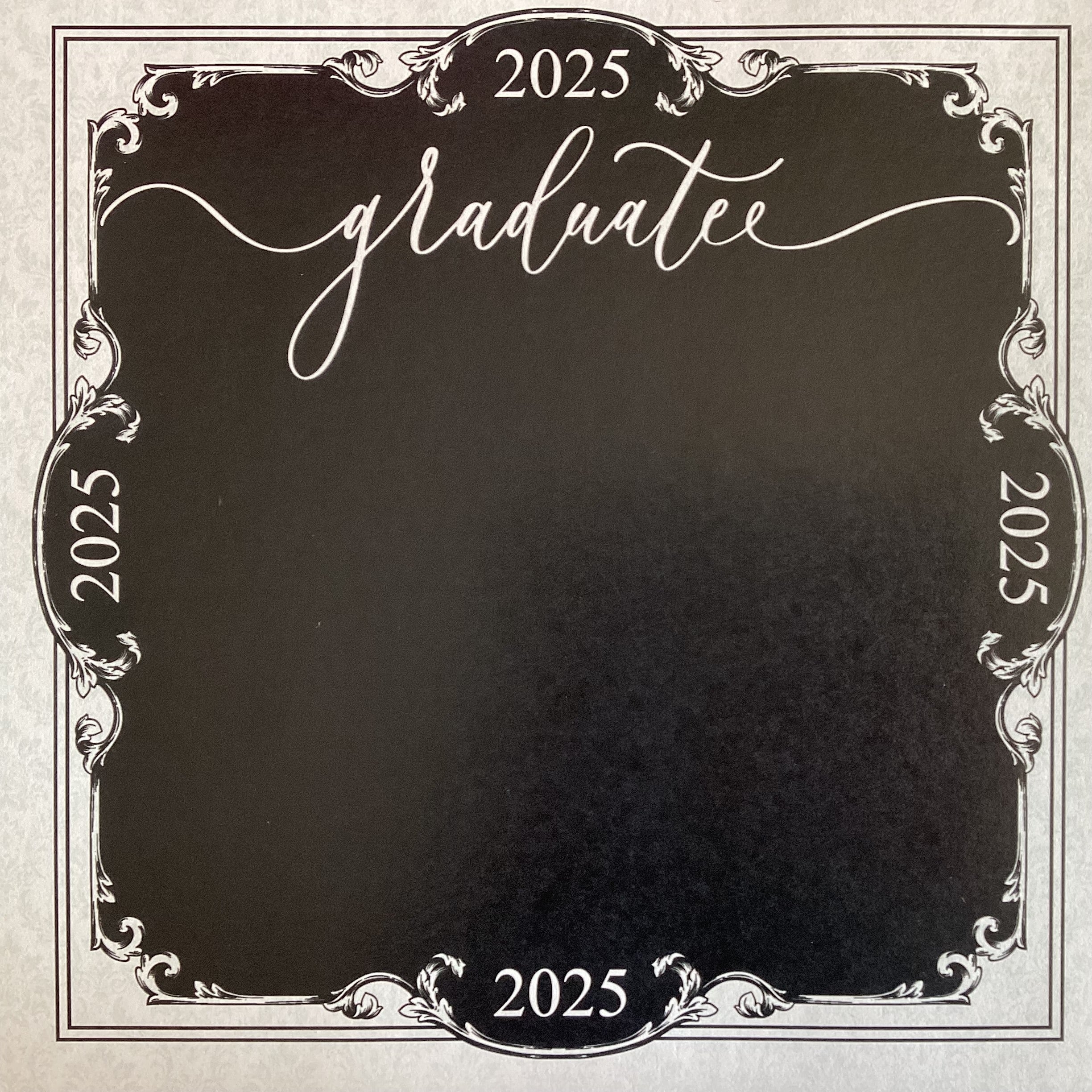 Custom GRADUATE ELEGANT 2025 12"X12" Scrapbook Paper