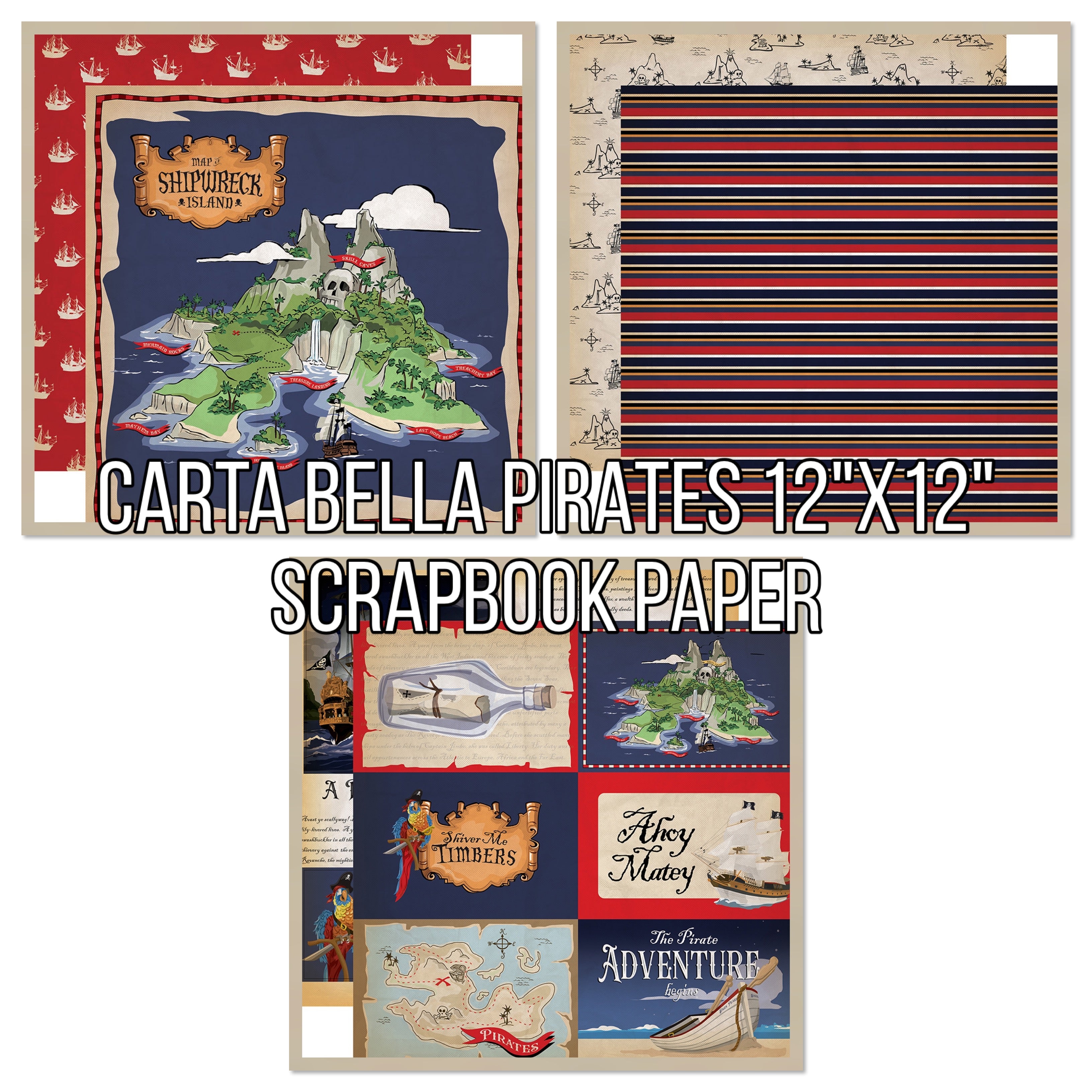 Carta Bella PIRATES 12"X12" Scrapbook Paper