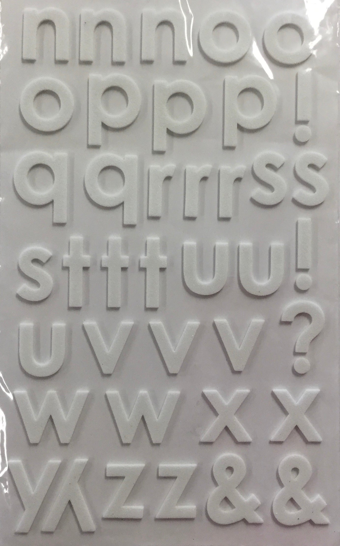 Queen & Co WHITE FOAM LETTER STICKERS 78pc